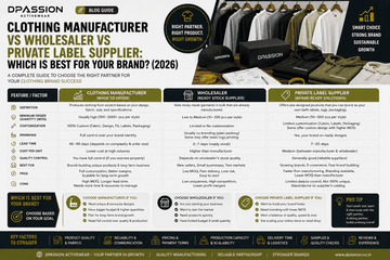 Clothing Manufacturer vs Wholesaler vs Private Label Supplier: Which Is Best for Your Brand? (2026) - DPASSION.COM