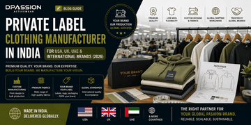 Private Label Clothing Manufacturer in India for USA, UK, UAE & International Brands (2026) - DPASSION.COM