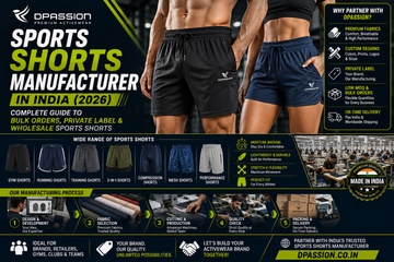 Sports Shorts Manufacturer in India (2026): Complete Guide to Bulk Orders, Private Label & Wholesale Sports Shorts