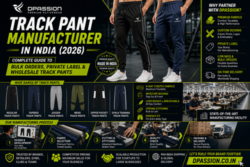Track Pant Manufacturer in India (2026): Complete Guide to Bulk Orders, Private Label & Wholesale Track Pants