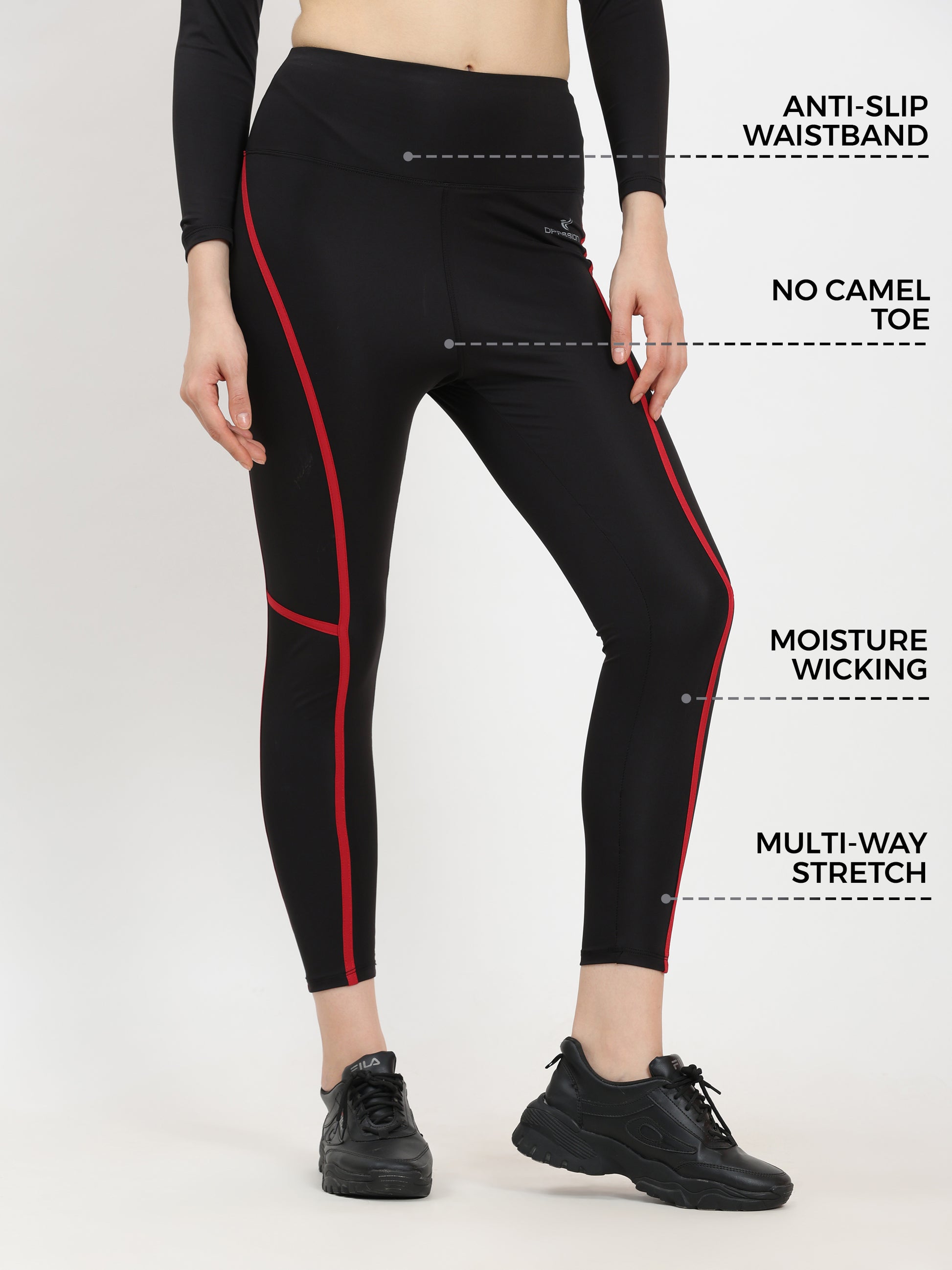 Women's Squat-Proof Training Tights | Opaque 250 GSM 4-Way Lycra - DPASSION.COM