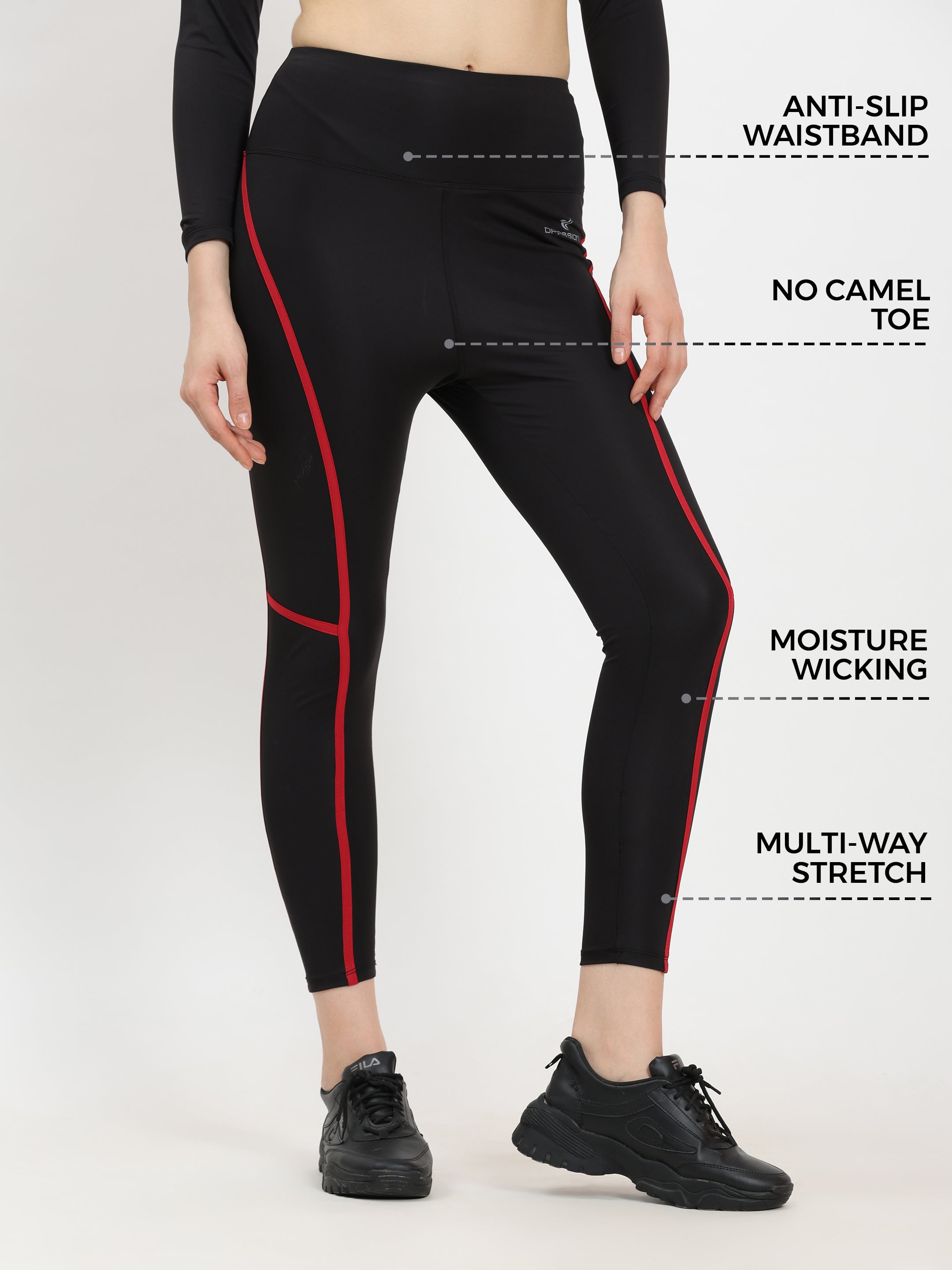 Women's Squat-Proof Training Tights | Opaque 250 GSM 4-Way Lycra - DPASSION.COM