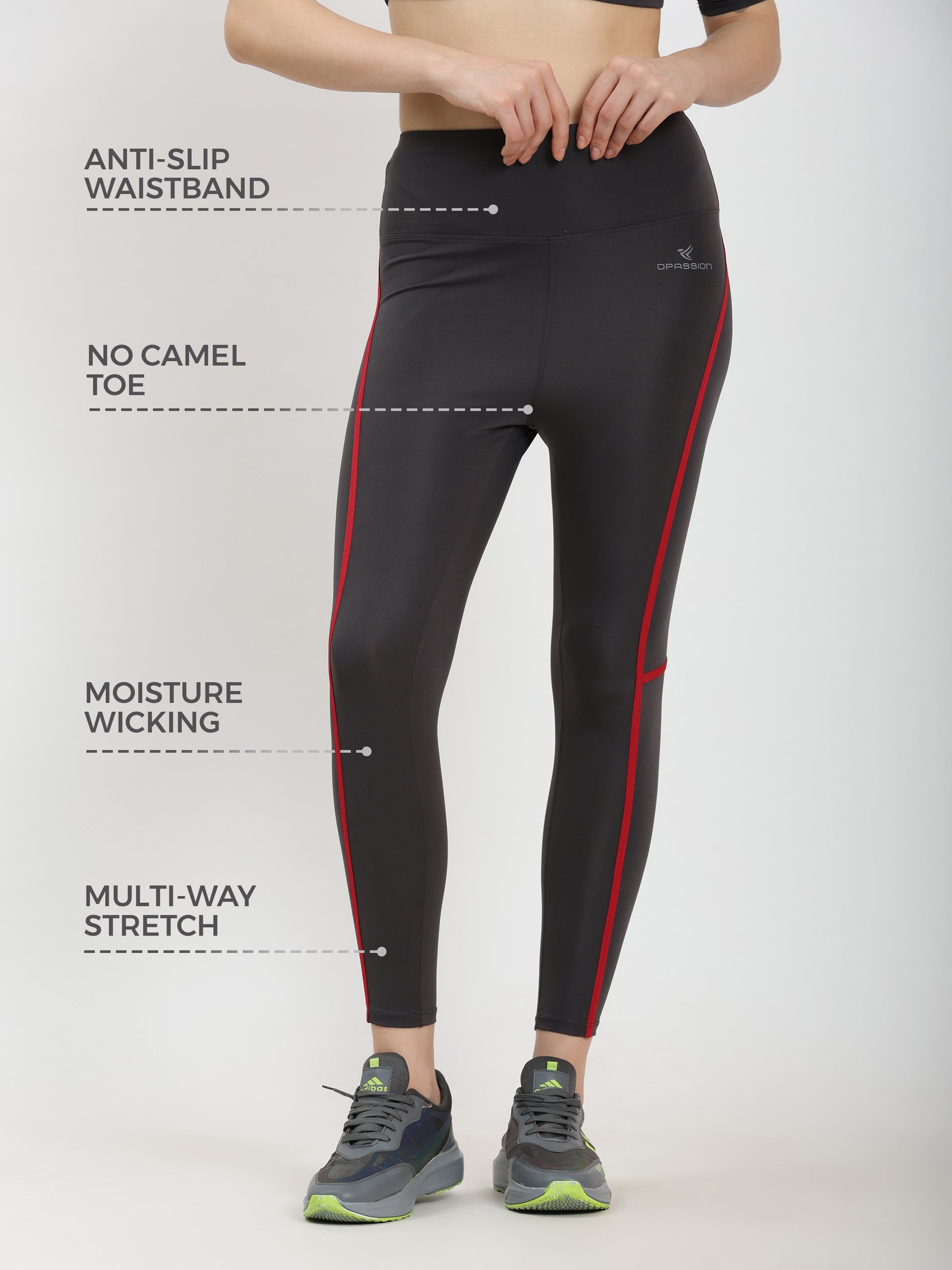 Women's Squat-Proof Training Tights | Opaque 250 GSM 4-Way Lycra - DPASSION.COM