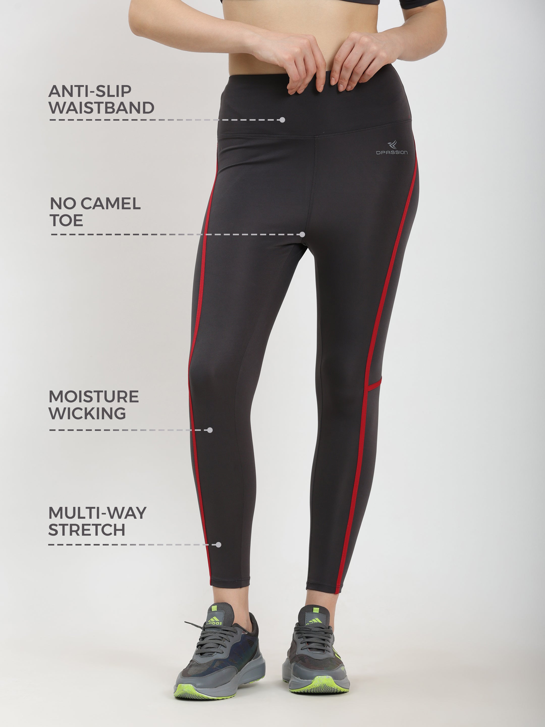 Women's Squat-Proof Training Tights | Opaque 250 GSM 4-Way Lycra - DPASSION.COM