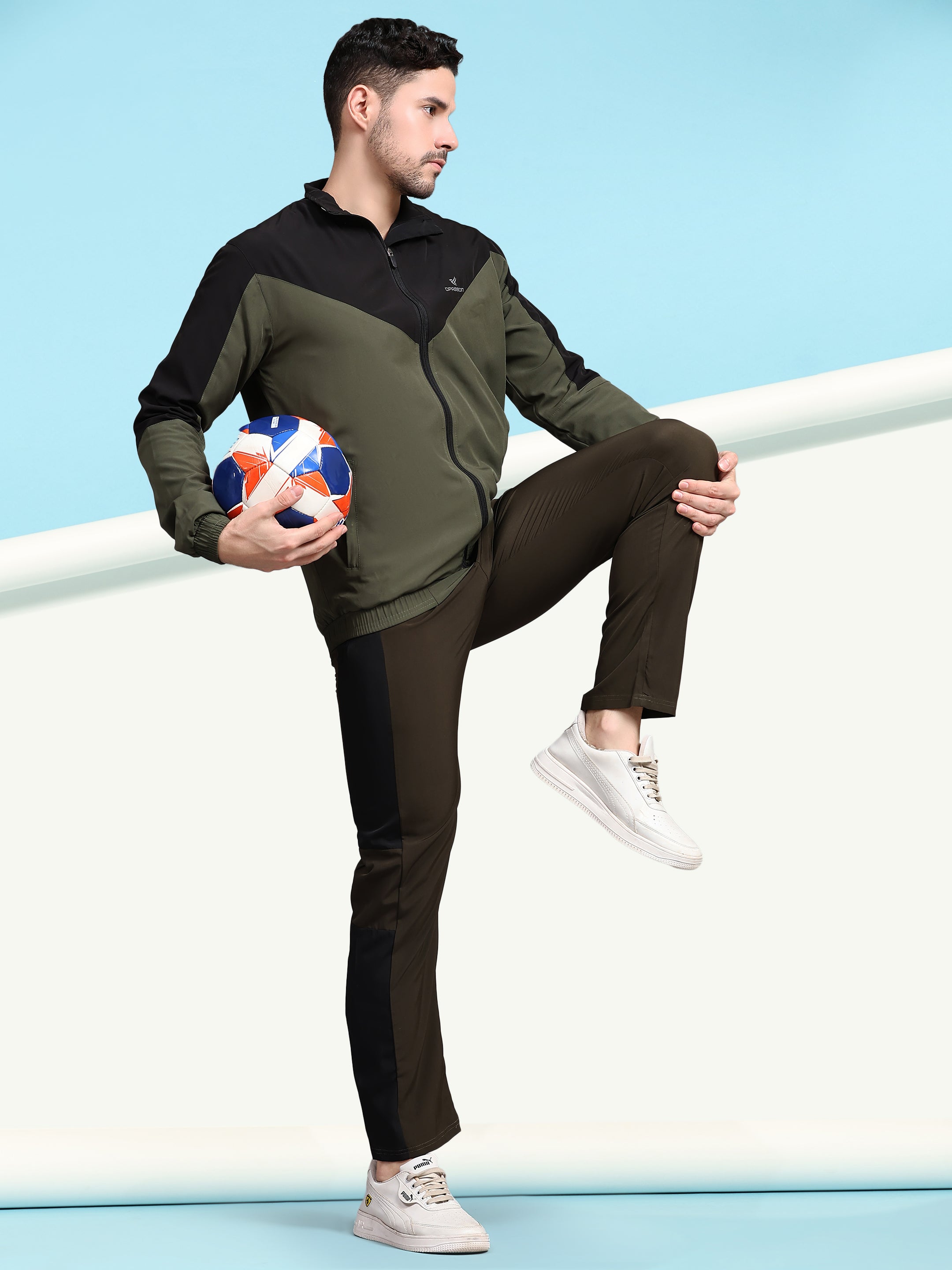 Men's Athletic Tracksuit with Breathable Mesh Lining for Optimal Performance - DPASSION.COM