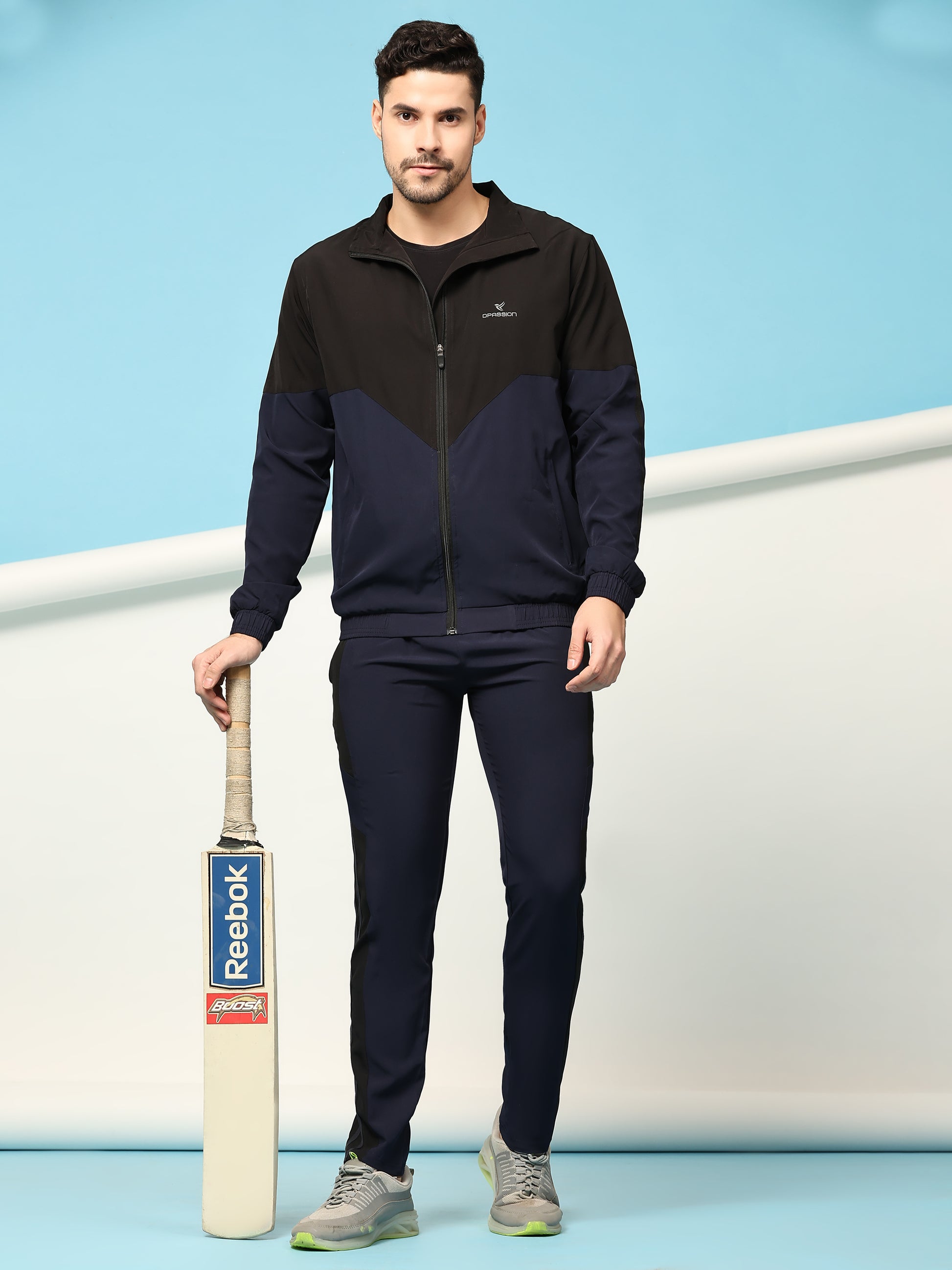 Men's Athletic Tracksuit with Breathable Mesh Lining for Optimal Performance - DPASSION.COM