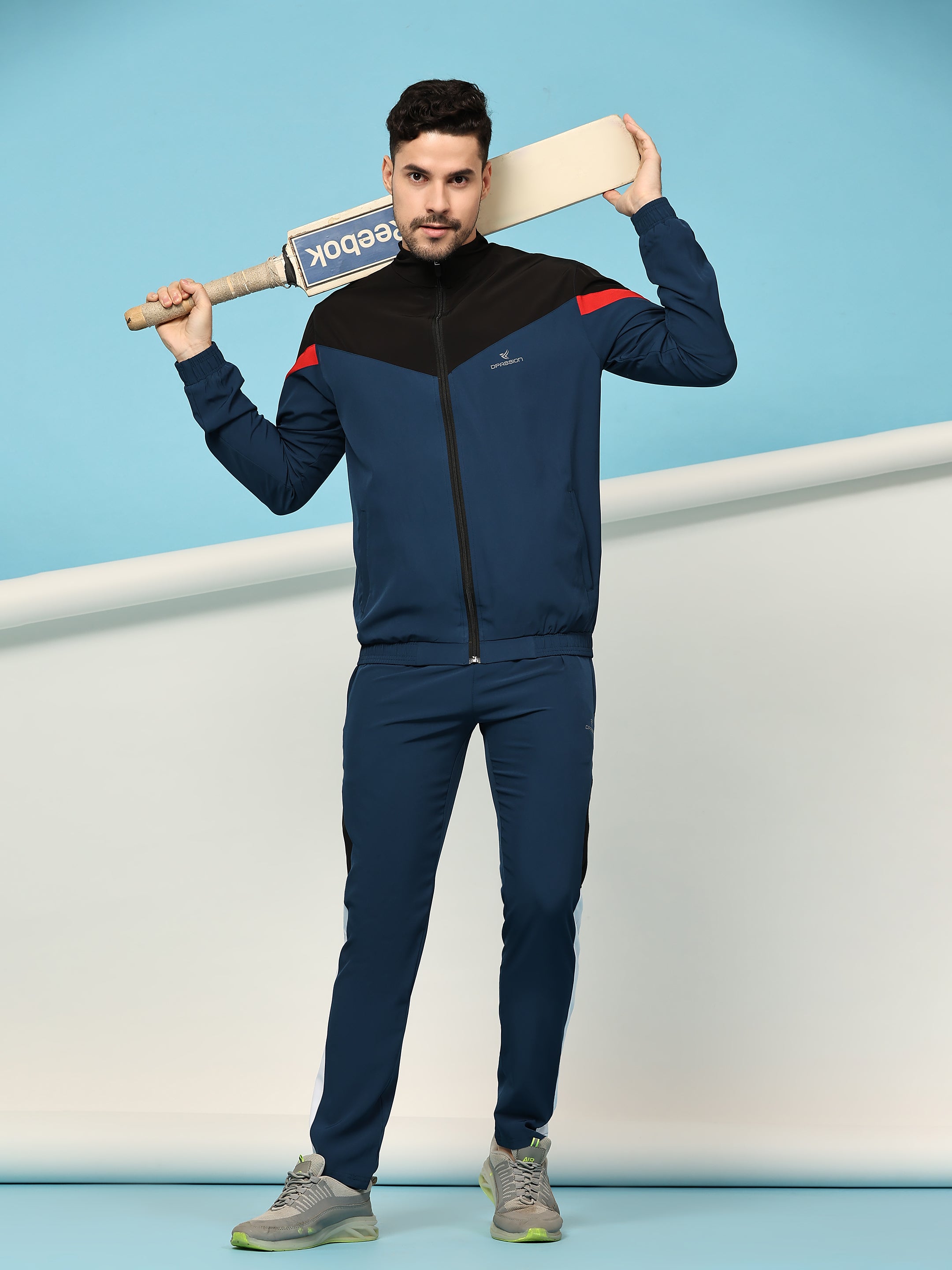 Men's Athletic Tracksuit with Breathable Mesh Lining for Optimal Comfort - DPASSION.COM