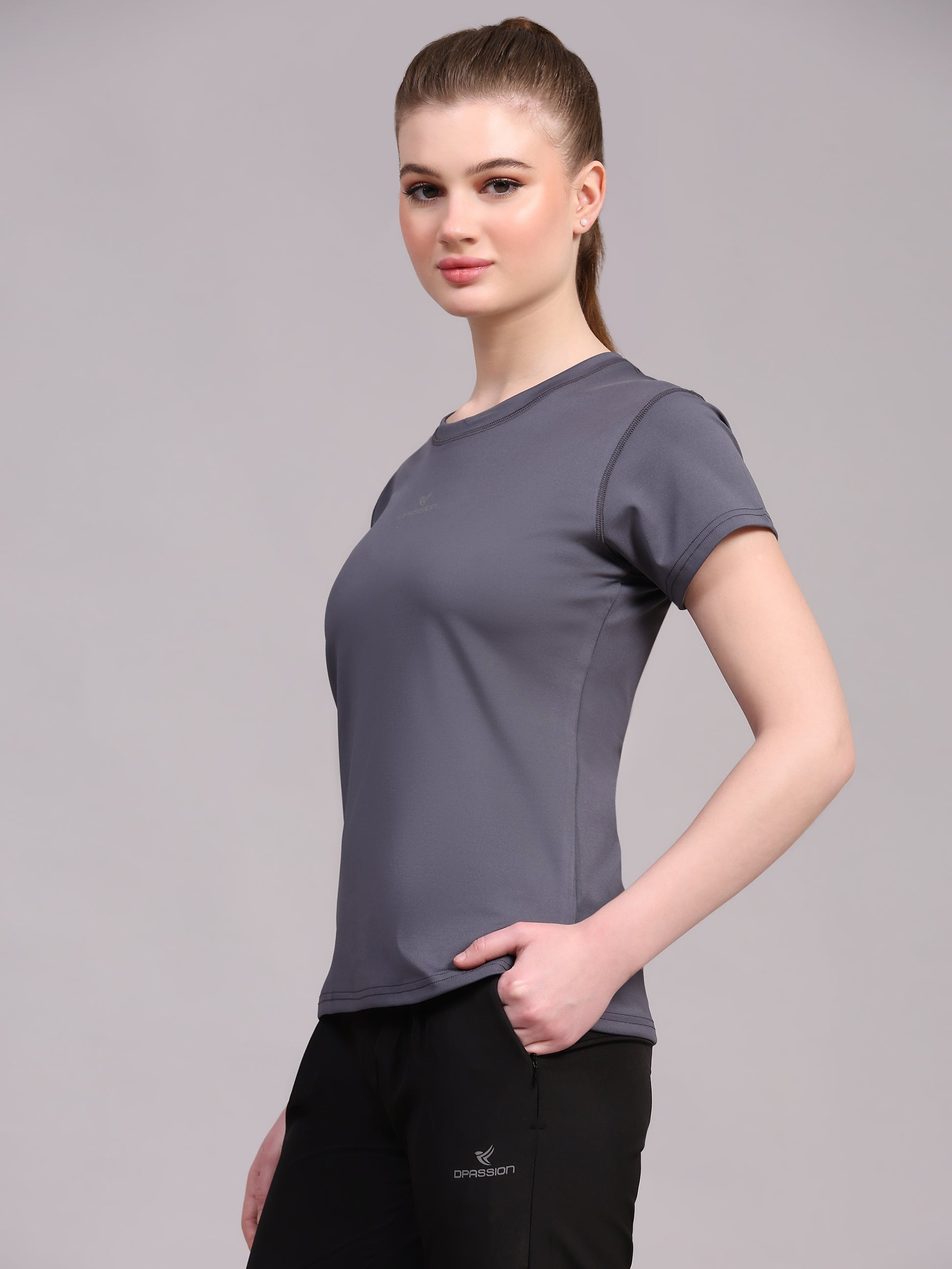 Womens 4 Way Lycra T Shirt Wholesale India | 190 GSM - DPASSION.COM