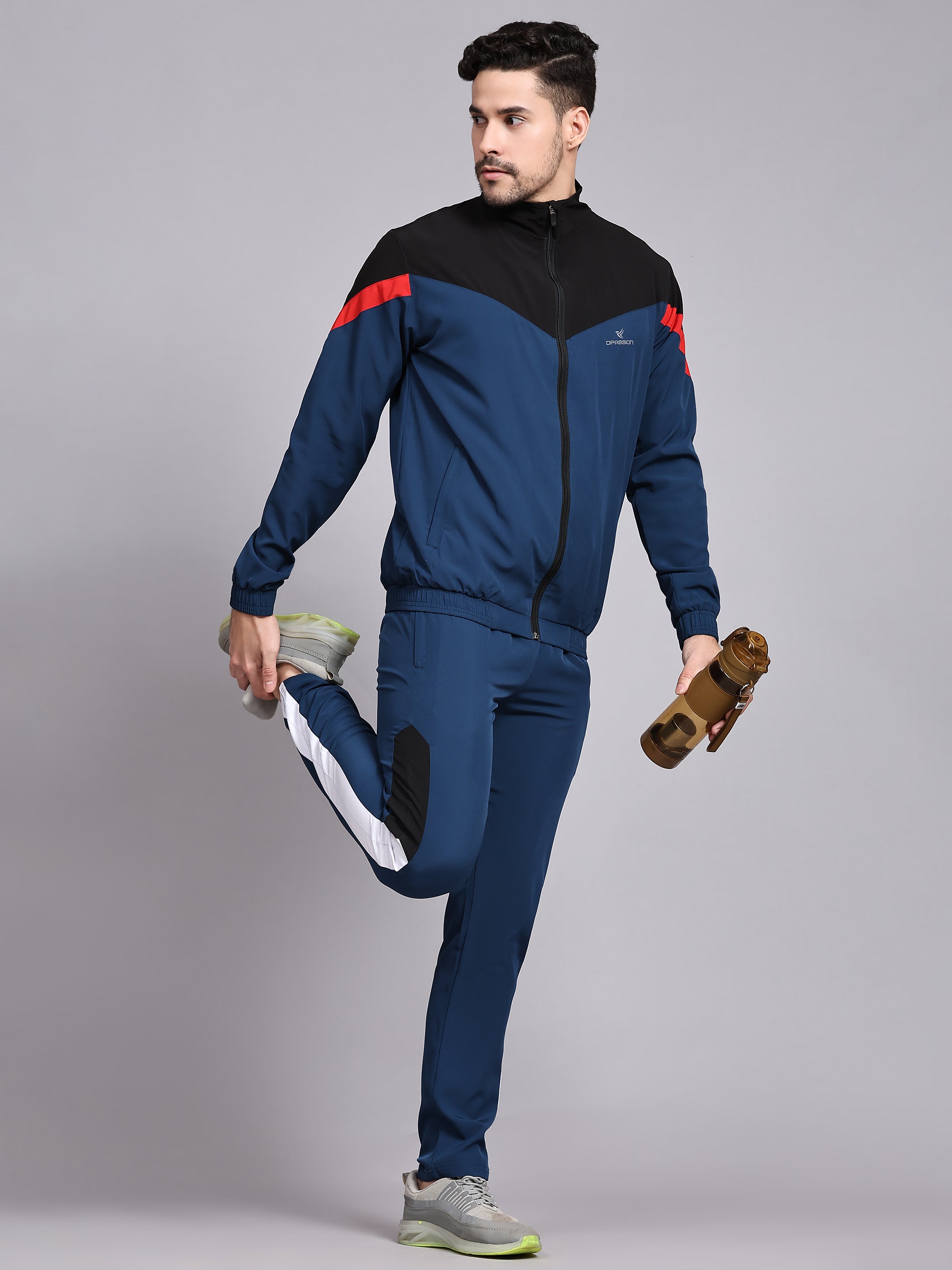 Men's Athletic Tracksuit with Breathable Mesh Lining for Optimal Comfort - DPASSION.COM