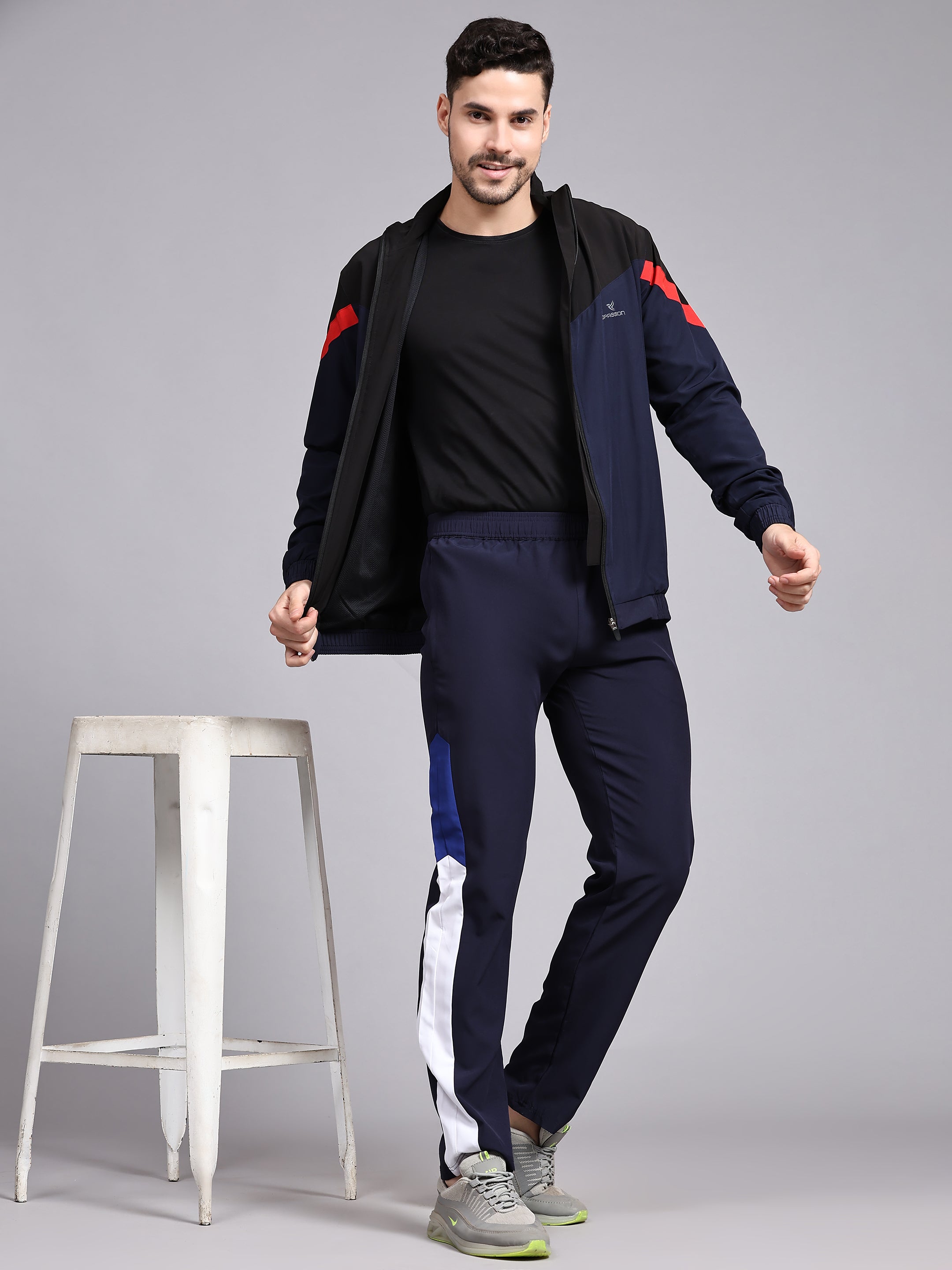 Men's Athletic Tracksuit with Breathable Mesh Lining for Optimal Comfort - DPASSION.COM