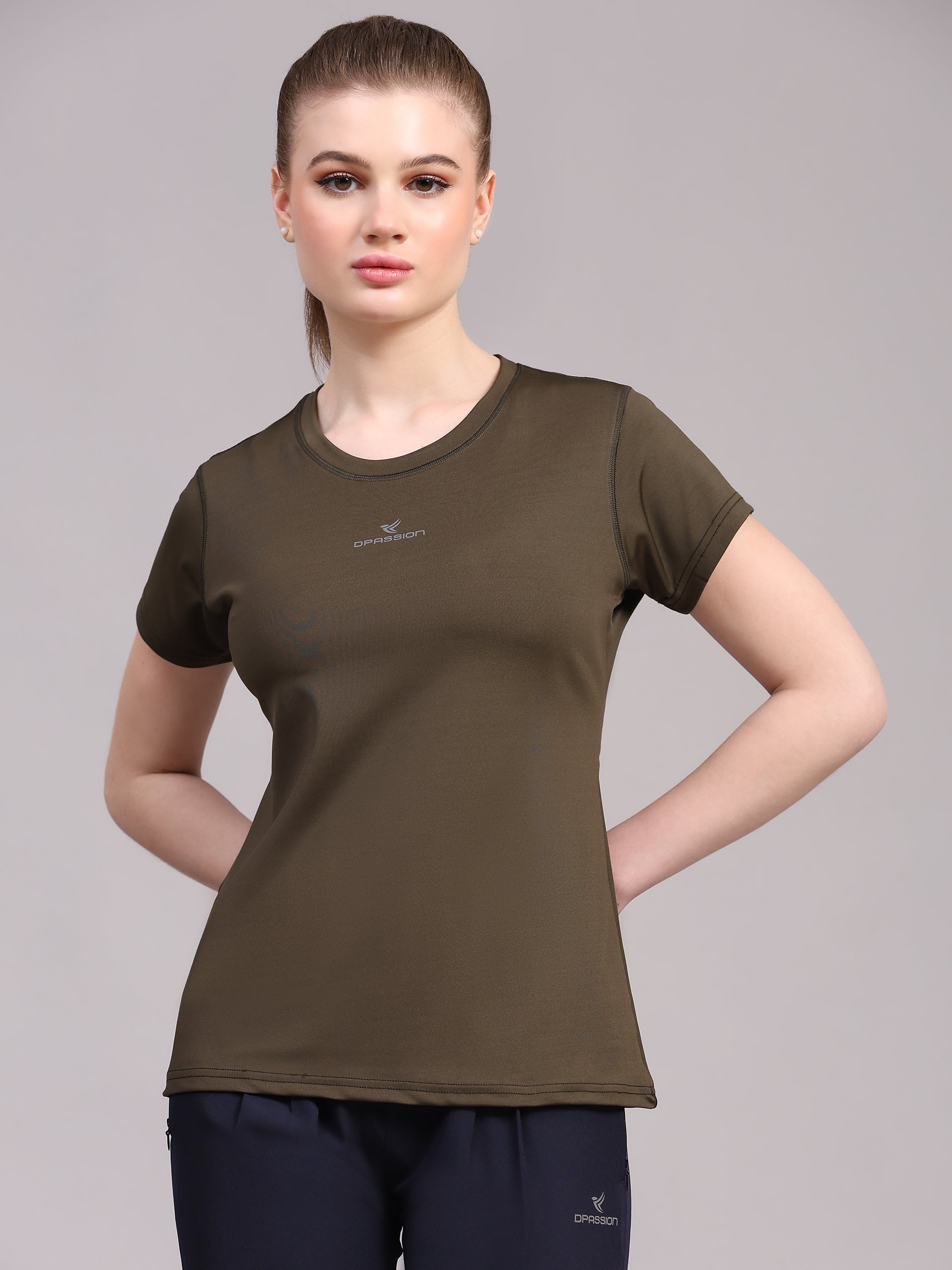 Womens 4 Way Lycra T Shirt Wholesale India | 190 GSM - DPASSION.COM