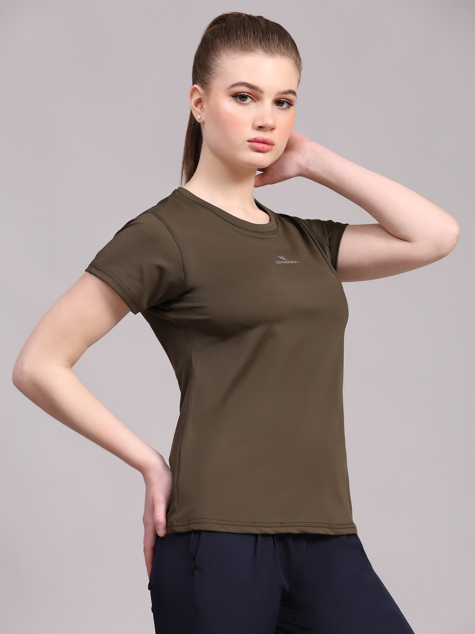 Womens 4 Way Lycra T Shirt Wholesale India | 190 GSM - DPASSION.COM