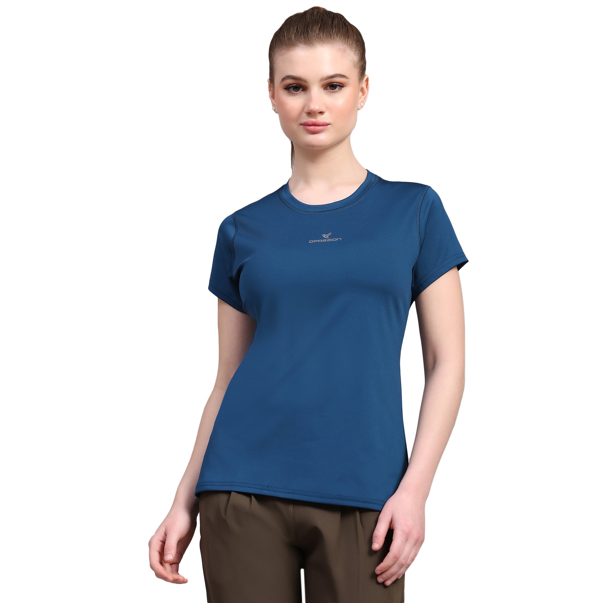 Womens 4 Way Lycra T Shirt Wholesale India | 190 GSM - DPASSION.COM