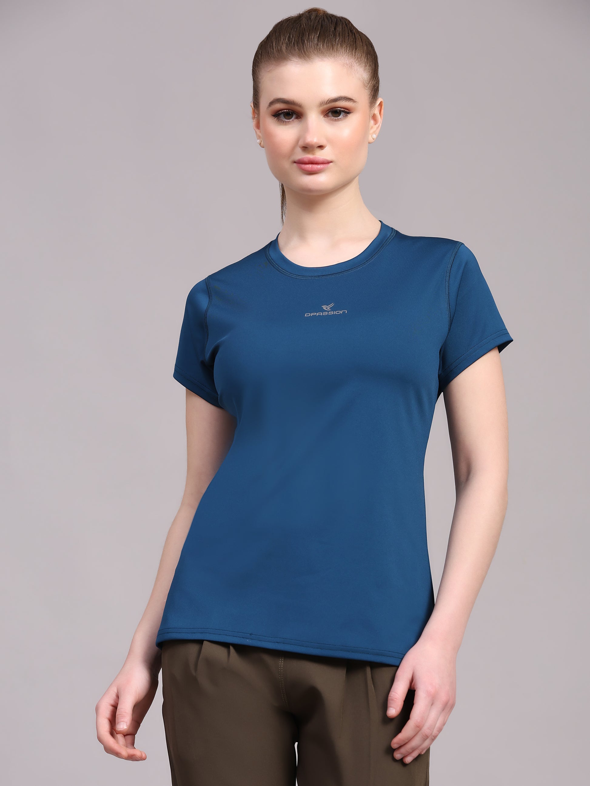 Womens 4 Way Lycra T Shirt Wholesale India | 190 GSM - DPASSION.COM