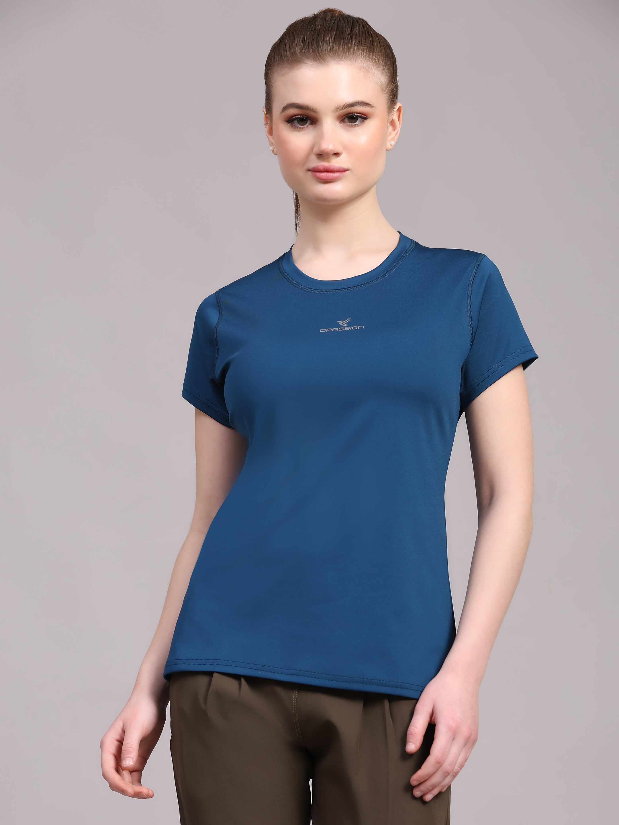 Womens 4 Way Lycra T Shirt Wholesale India | 190 GSM - DPASSION.COM