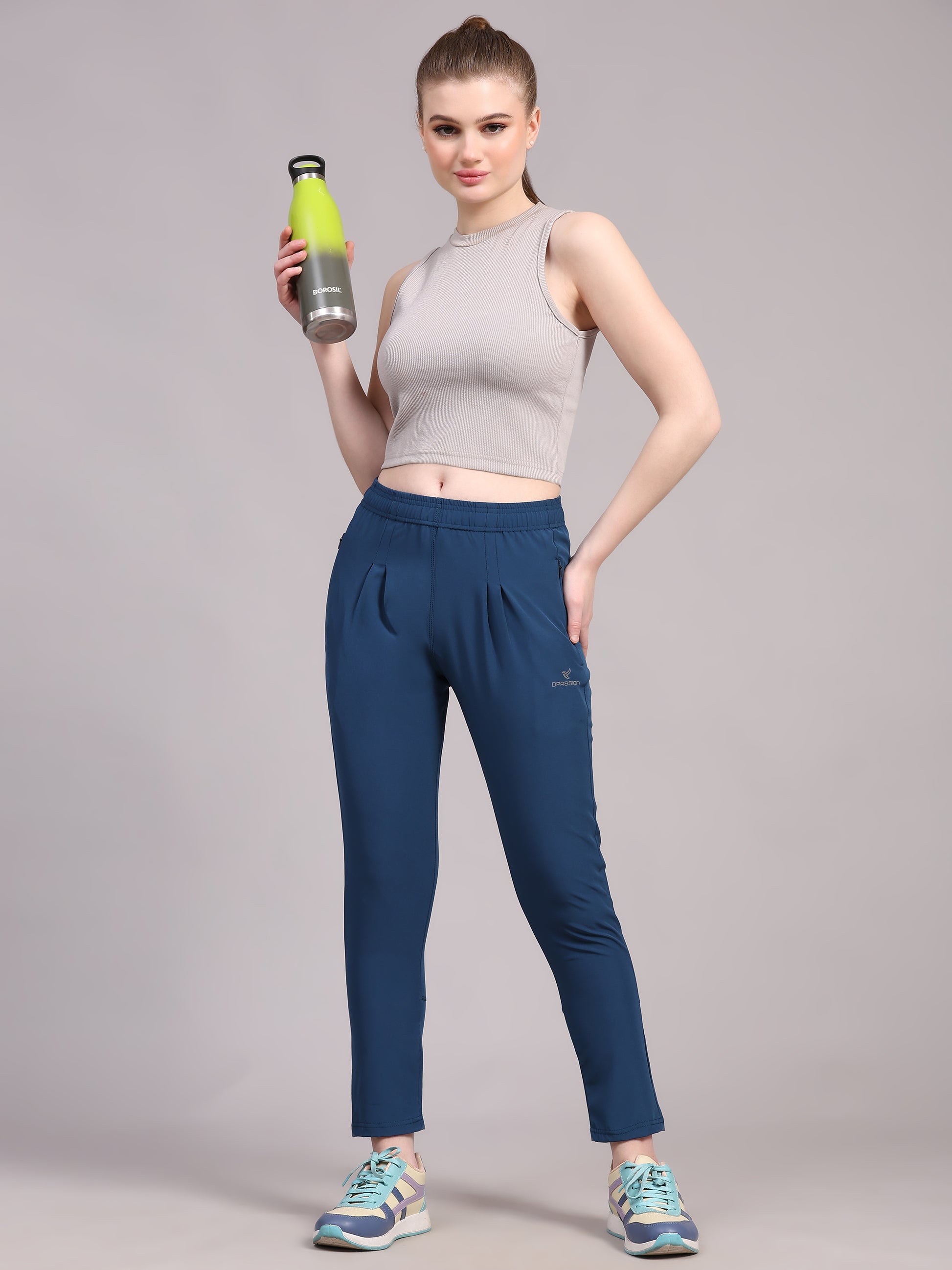 Womens NS Lycra Track Pants Wholesale India | 150 GSM - DPASSION.COM