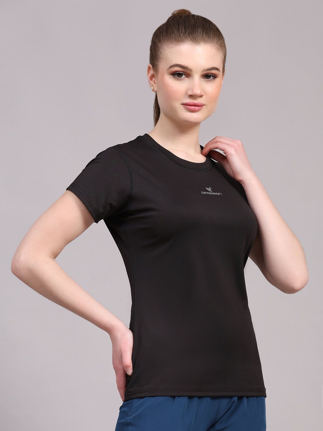 Womens 4 Way Lycra T Shirt Wholesale India | 190 GSM - DPASSION.COM