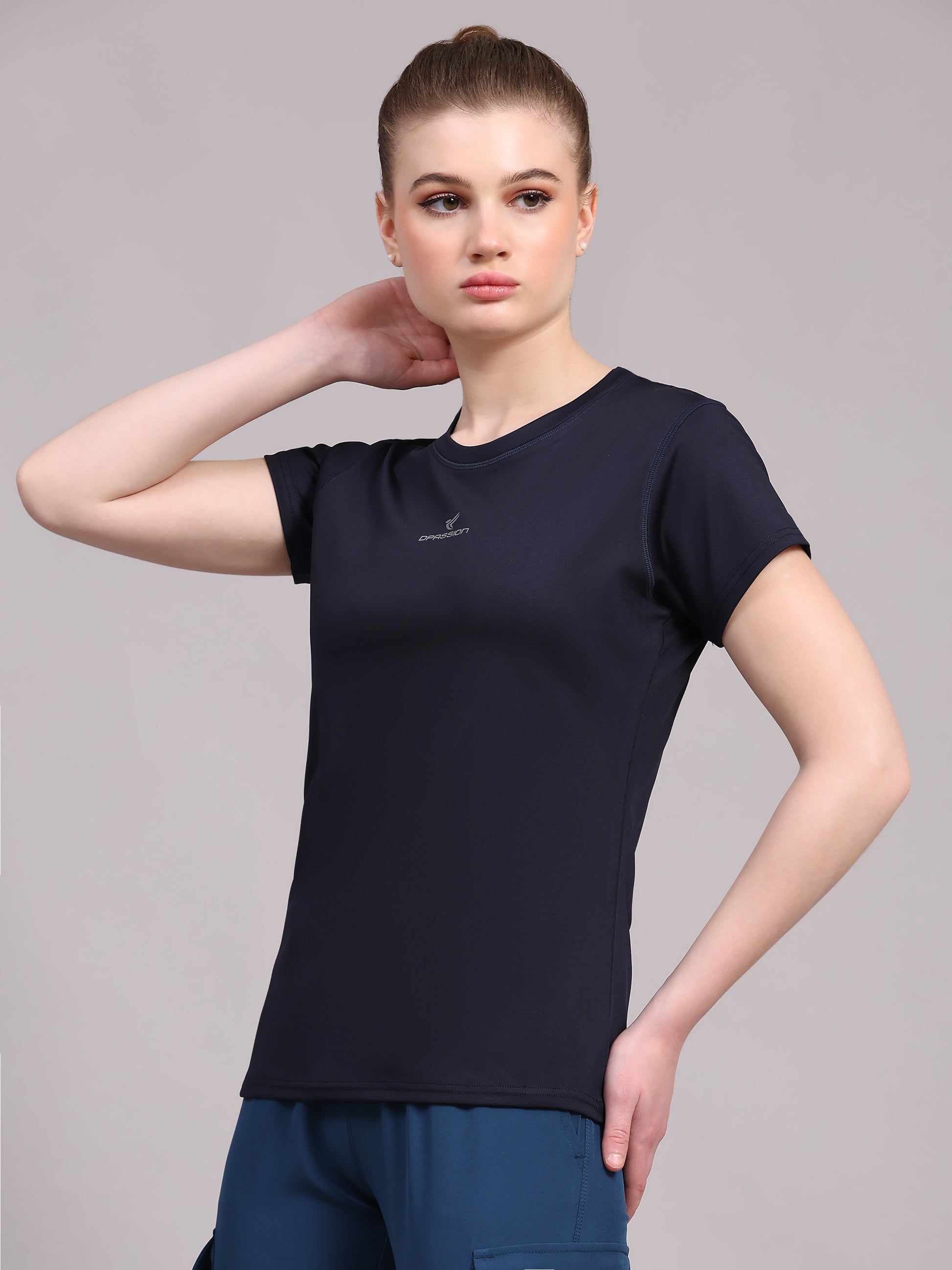 Womens 4 Way Lycra T Shirt Wholesale India | 190 GSM - DPASSION.COM
