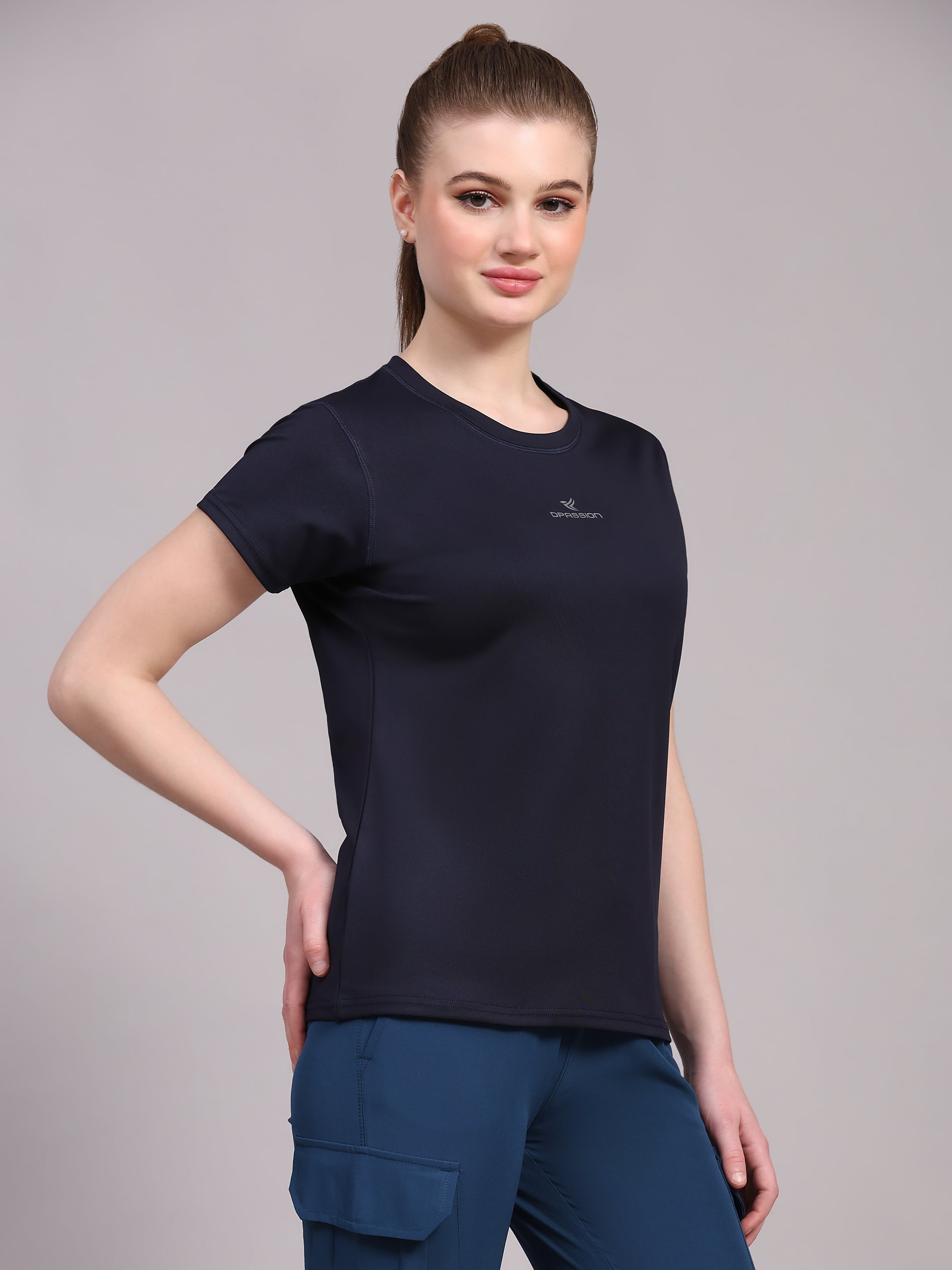 Womens 4 Way Lycra T Shirt Wholesale India | 190 GSM - DPASSION.COM