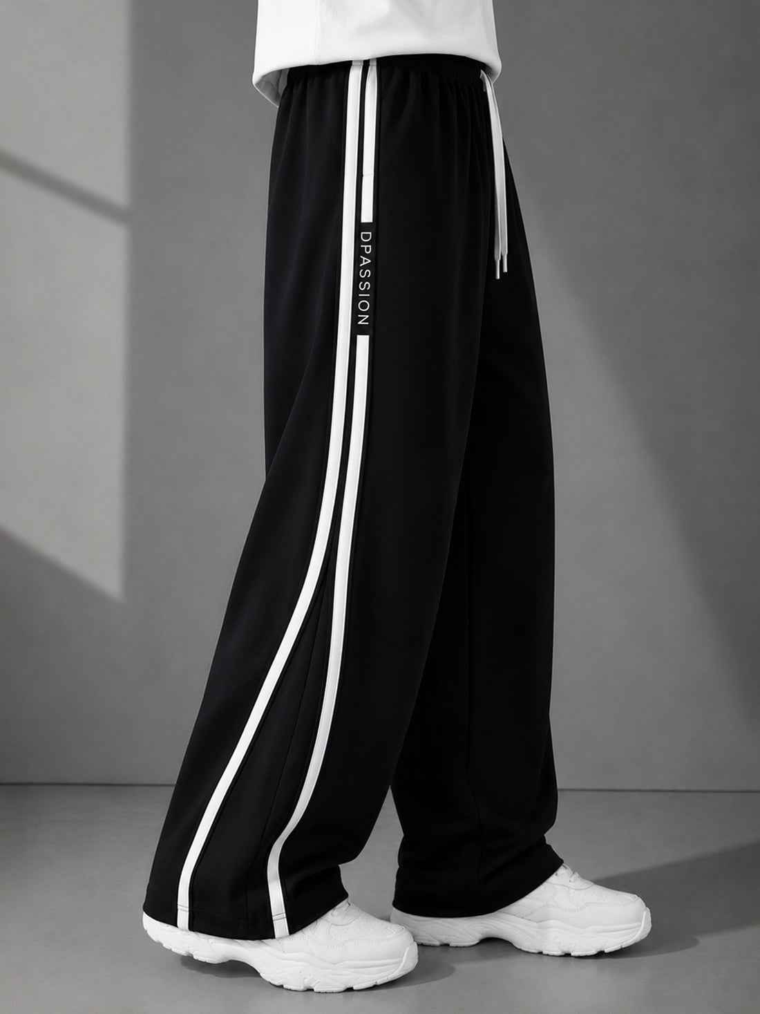 Dpassion Men's Oversized Wide Leg Track Pants | Sportswear Manufacturer