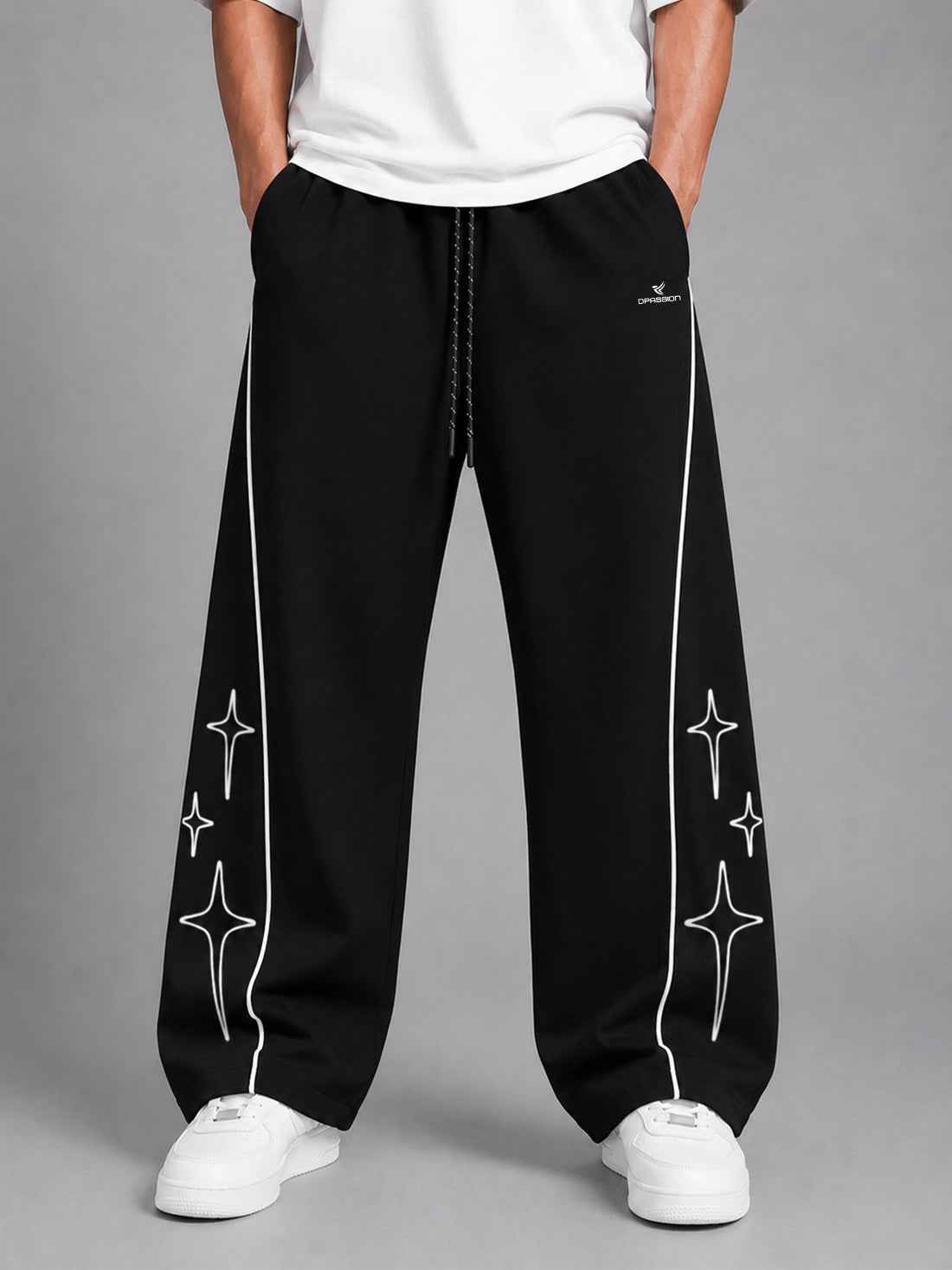 Dpassion Men's Oversized Wide Leg Track Pants | Wholesale Manufacturer India