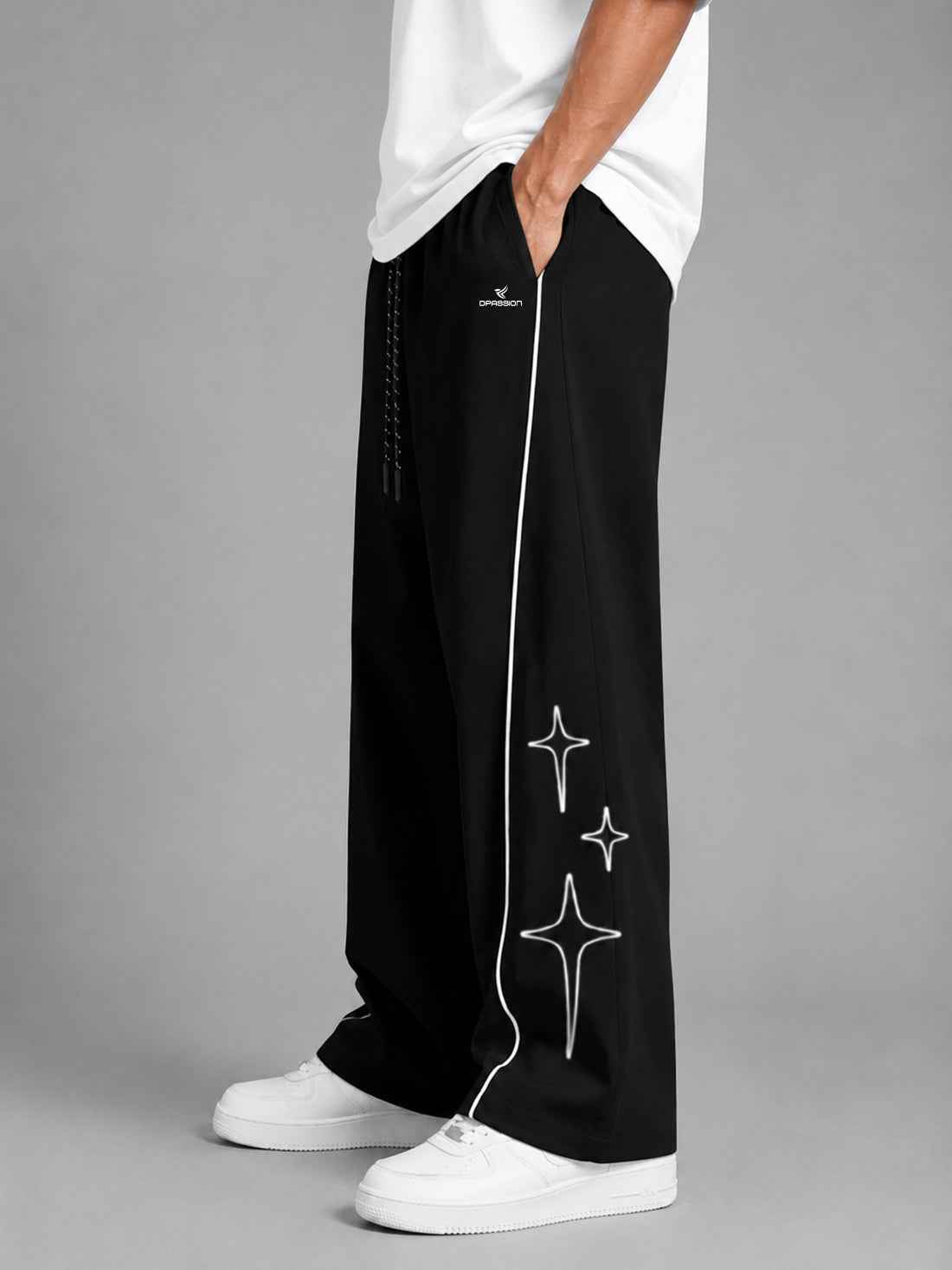 Dpassion Men's Oversized Wide Leg Track Pants | Wholesale Manufacturer India