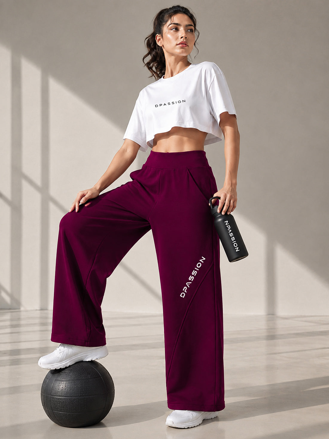 Dpassion Women's Wide Leg Track Pants | Sportswear Manufacturer - DPASSION.COM