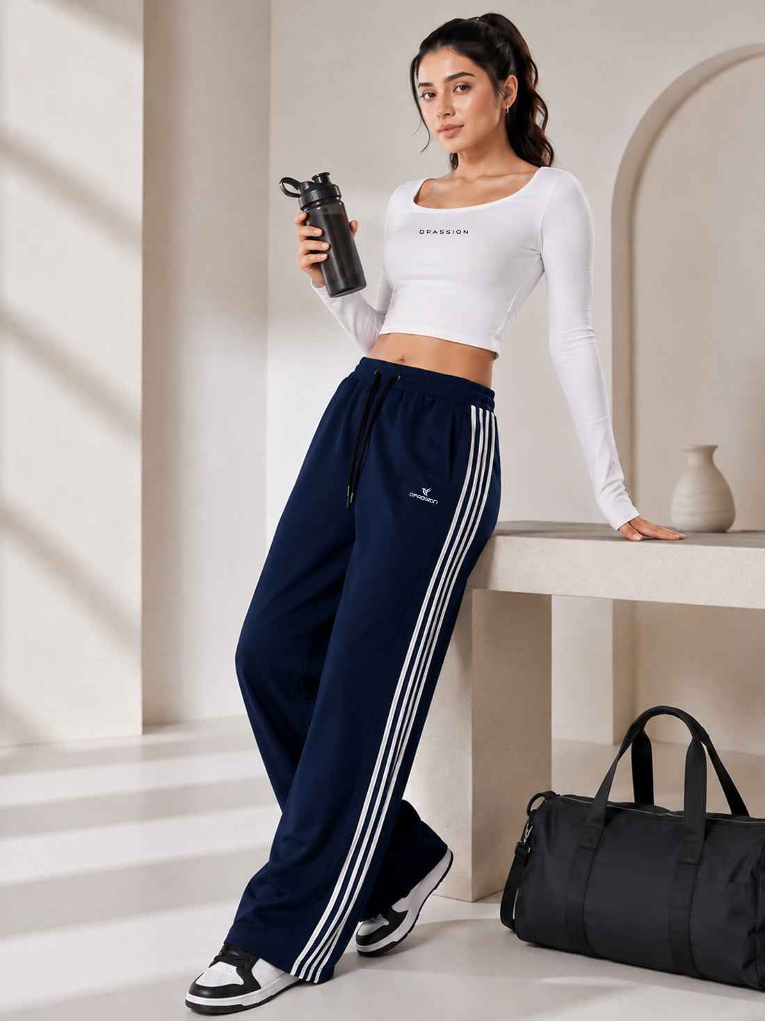 Dpassion Women's Wide Leg Track Pants | Sportswear Manufacturer