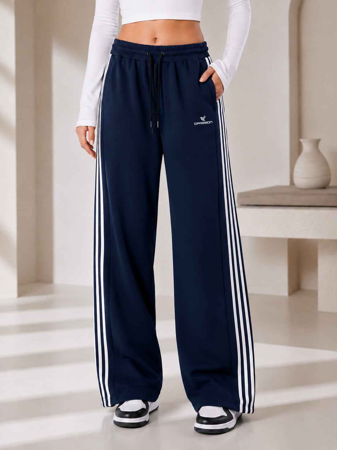 Dpassion Women's Wide Leg Track Pants | Sportswear Manufacturer