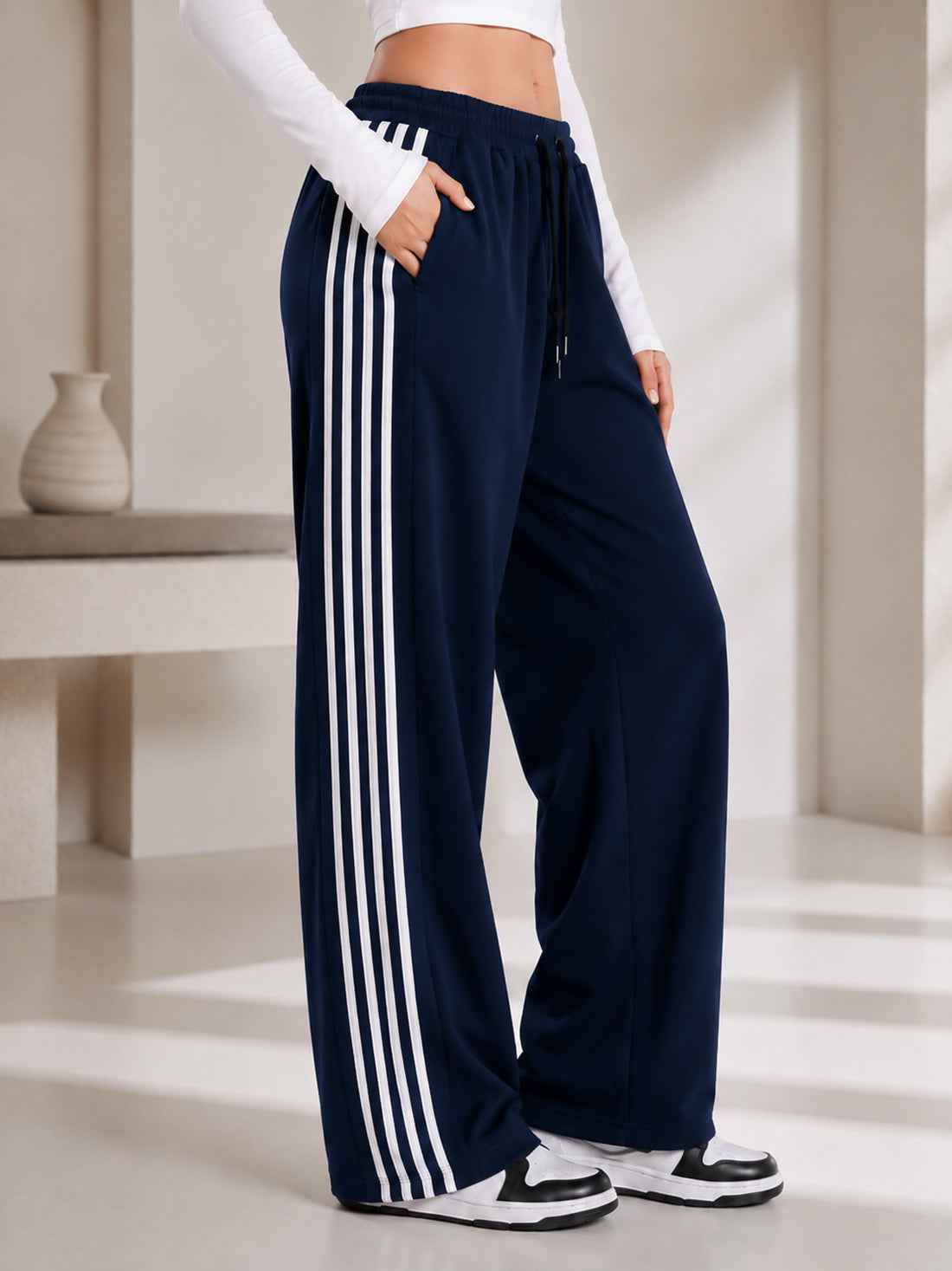 Dpassion Women's Wide Leg Track Pants | Sportswear Manufacturer