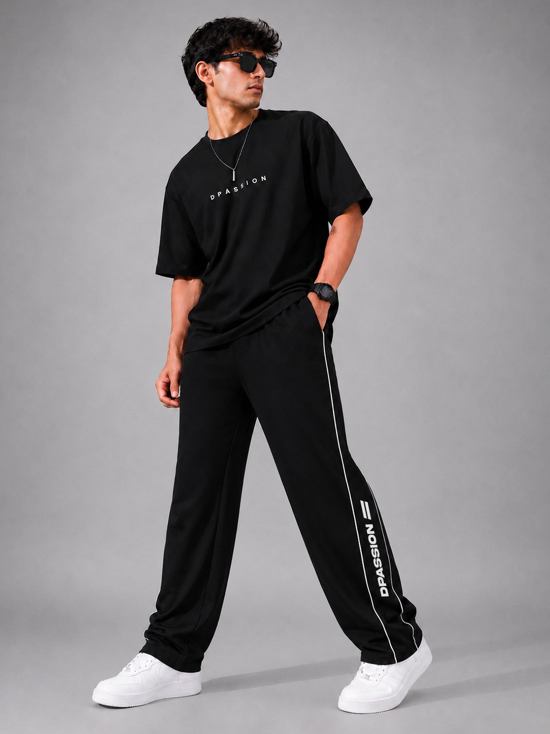 Dpassion Men's Oversized Wide Leg Track Pants | Activewear Manufacturer India