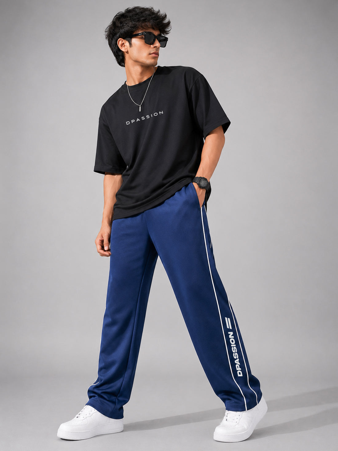 Dpassion Men's Oversized Wide Leg Track Pants | Activewear Manufacturer India