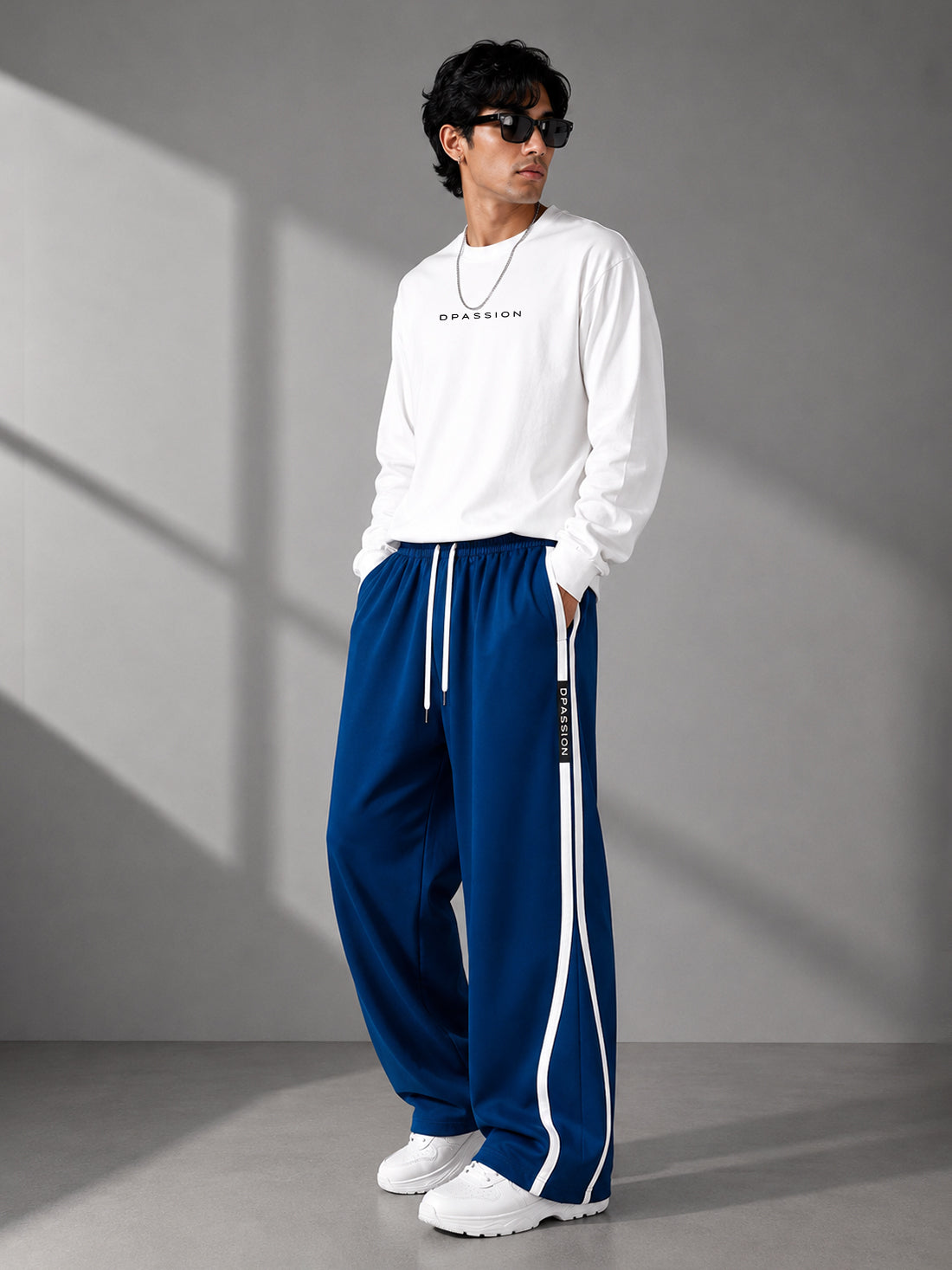 Dpassion Men's Oversized Wide Leg Track Pants | Sportswear Manufacturer