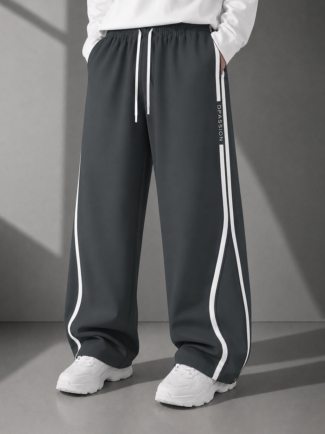 Dpassion Men's Oversized Wide Leg Track Pants | Sportswear Manufacturer