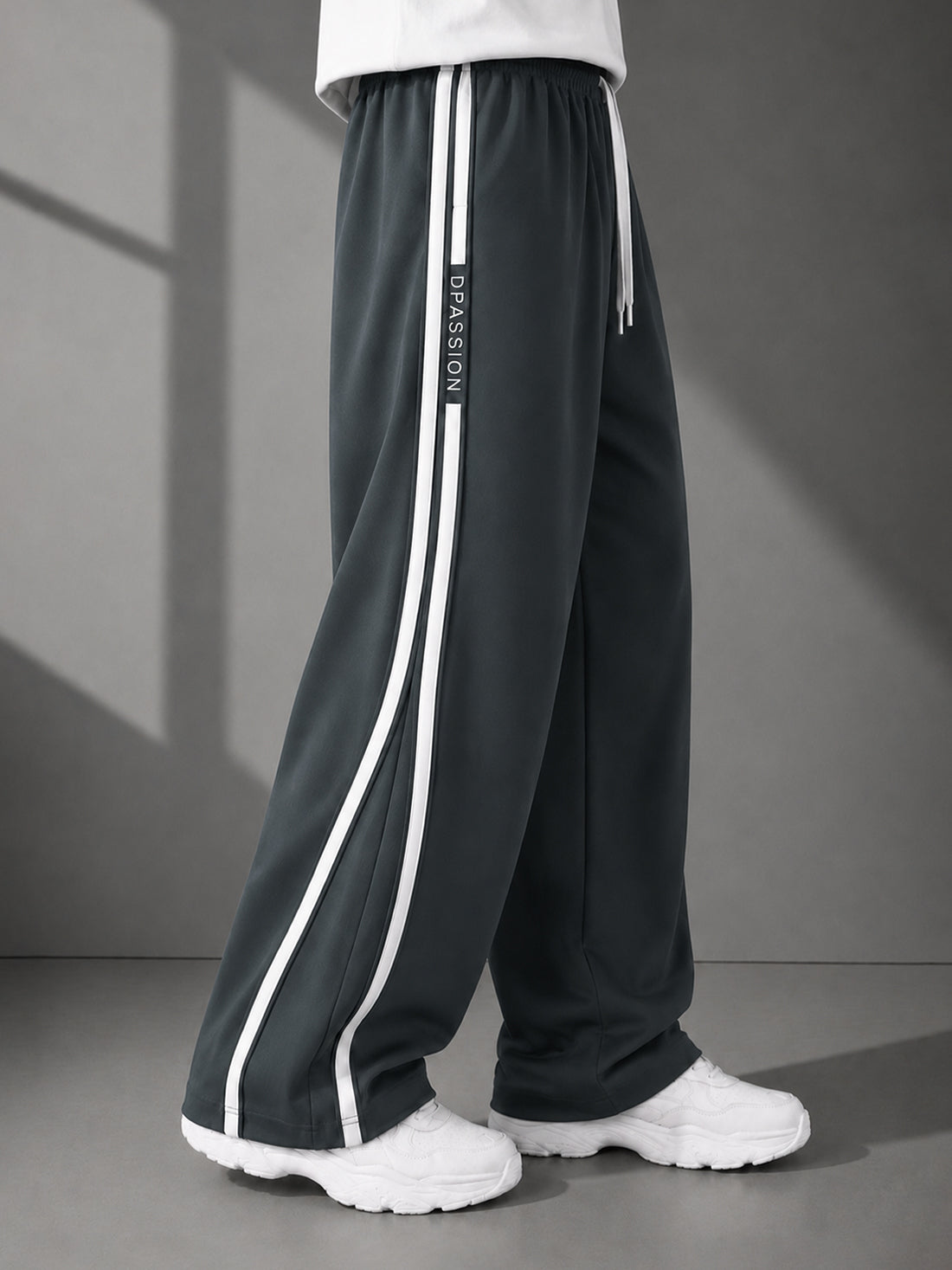 Dpassion Men's Oversized Wide Leg Track Pants | Sportswear Manufacturer