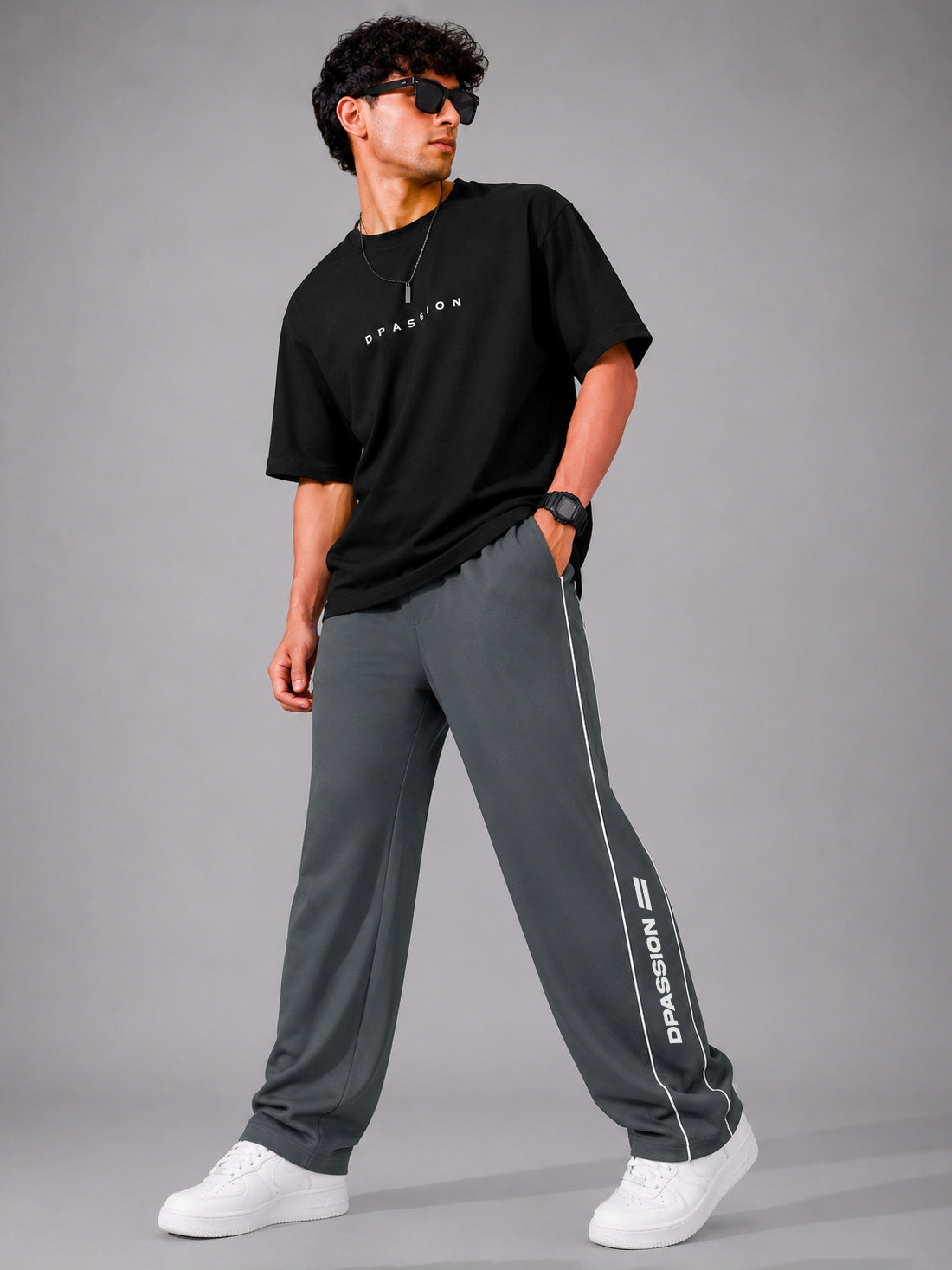 Dpassion Men's Oversized Wide Leg Track Pants | Activewear Manufacturer India