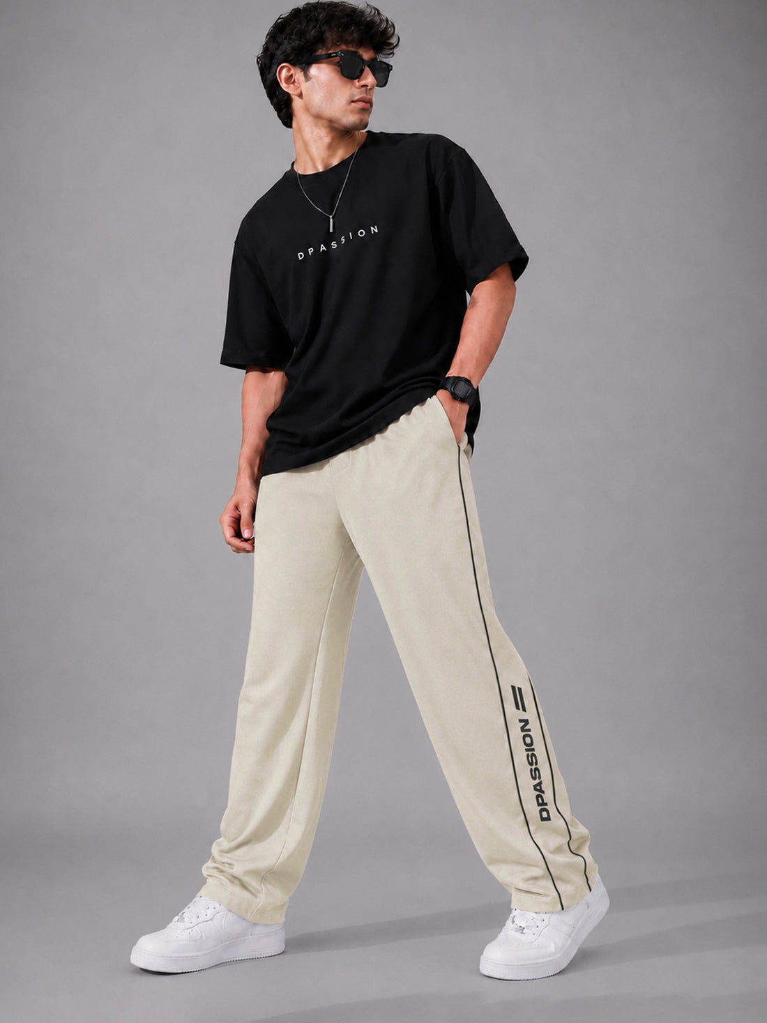 Dpassion Men's Oversized Wide Leg Track Pants | Activewear Manufacturer India