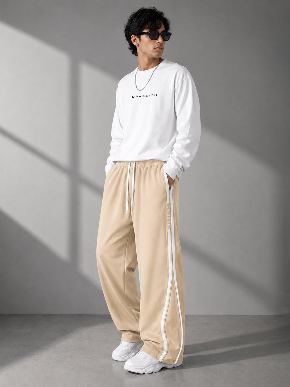 Dpassion Men's Oversized Wide Leg Track Pants | Sportswear Manufacturer
