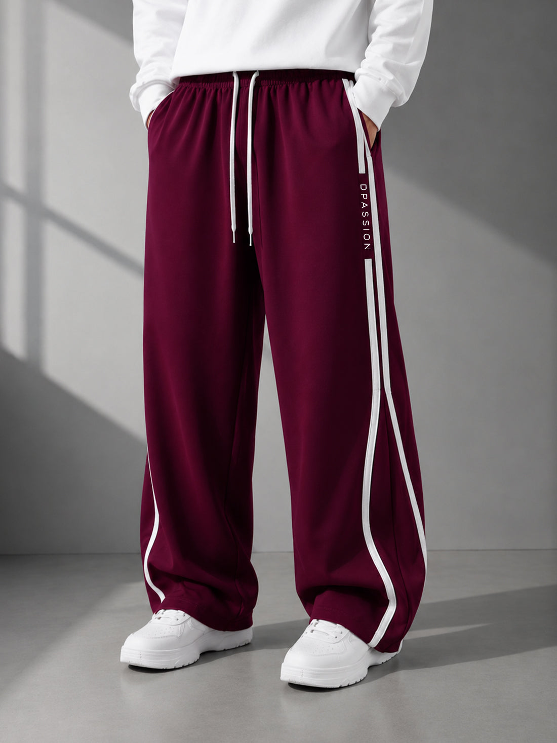 Dpassion Men's Oversized Wide Leg Track Pants | Sportswear Manufacturer