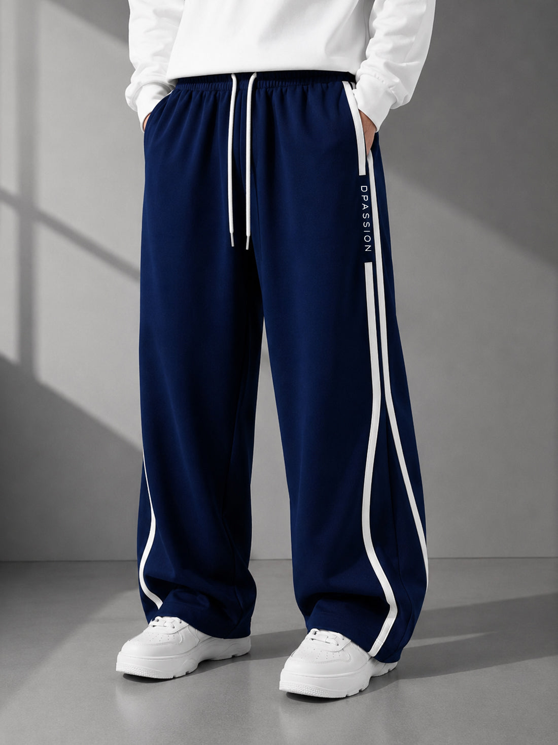 Dpassion Men's Oversized Wide Leg Track Pants | Sportswear Manufacturer