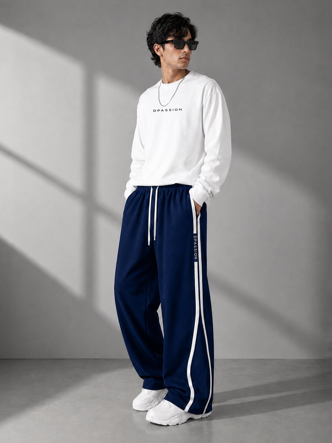 Dpassion Men's Oversized Wide Leg Track Pants | Sportswear Manufacturer