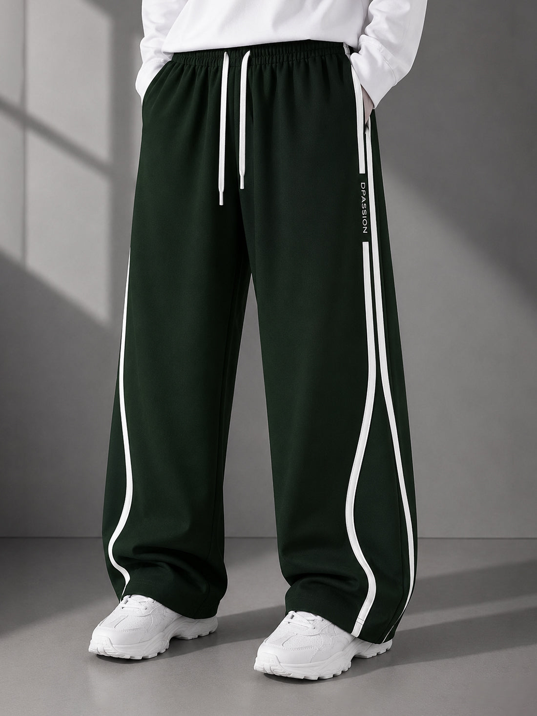 Dpassion Men's Oversized Wide Leg Track Pants | Sportswear Manufacturer