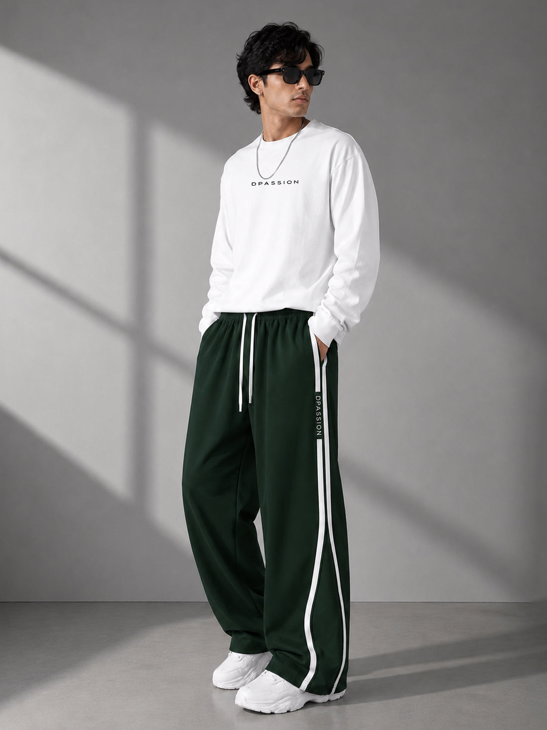 Dpassion Men's Oversized Wide Leg Track Pants | Sportswear Manufacturer