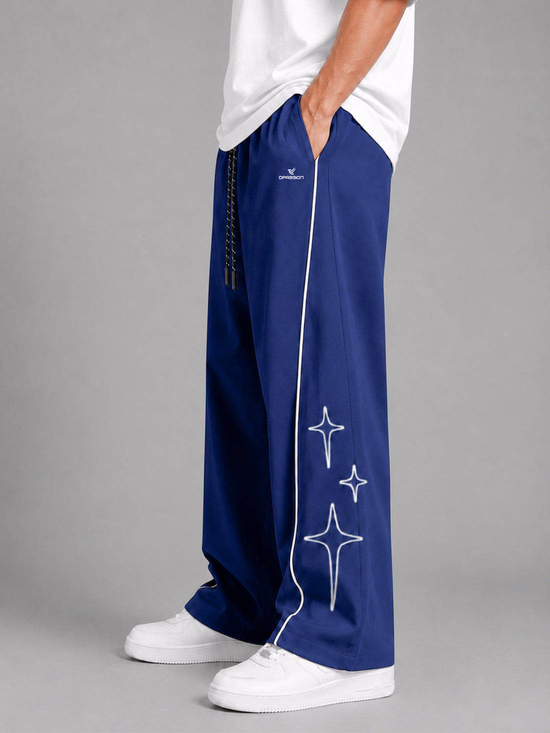 Dpassion Men's Oversized Wide Leg Track Pants | Wholesale Manufacturer India