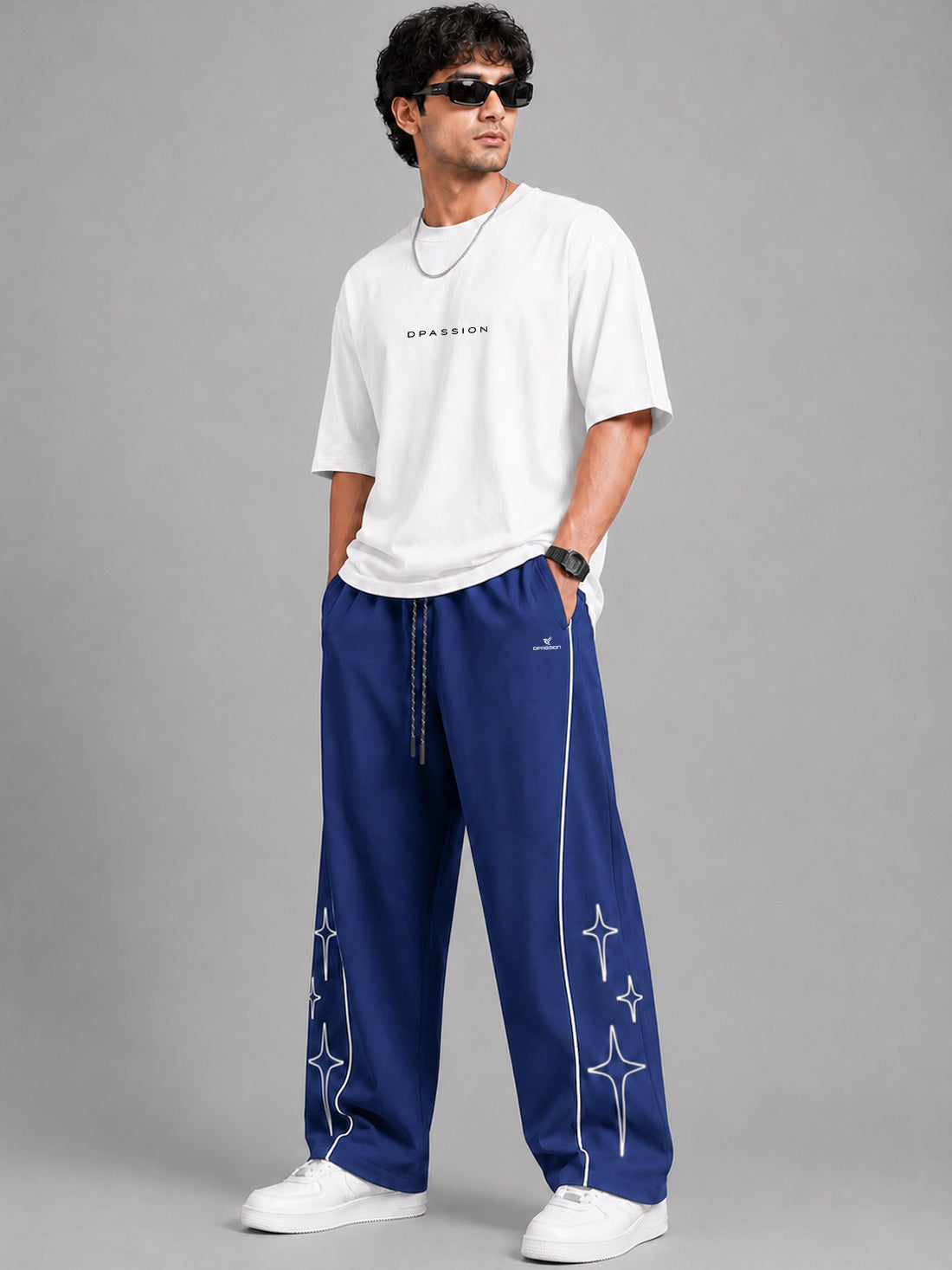 Dpassion Men's Oversized Wide Leg Track Pants | Wholesale Manufacturer India