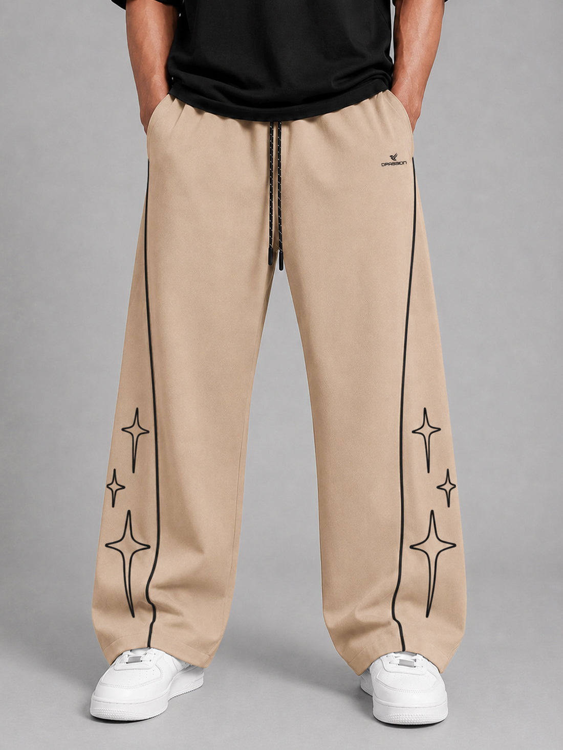 Dpassion Men's Oversized Wide Leg Track Pants | Wholesale Manufacturer India