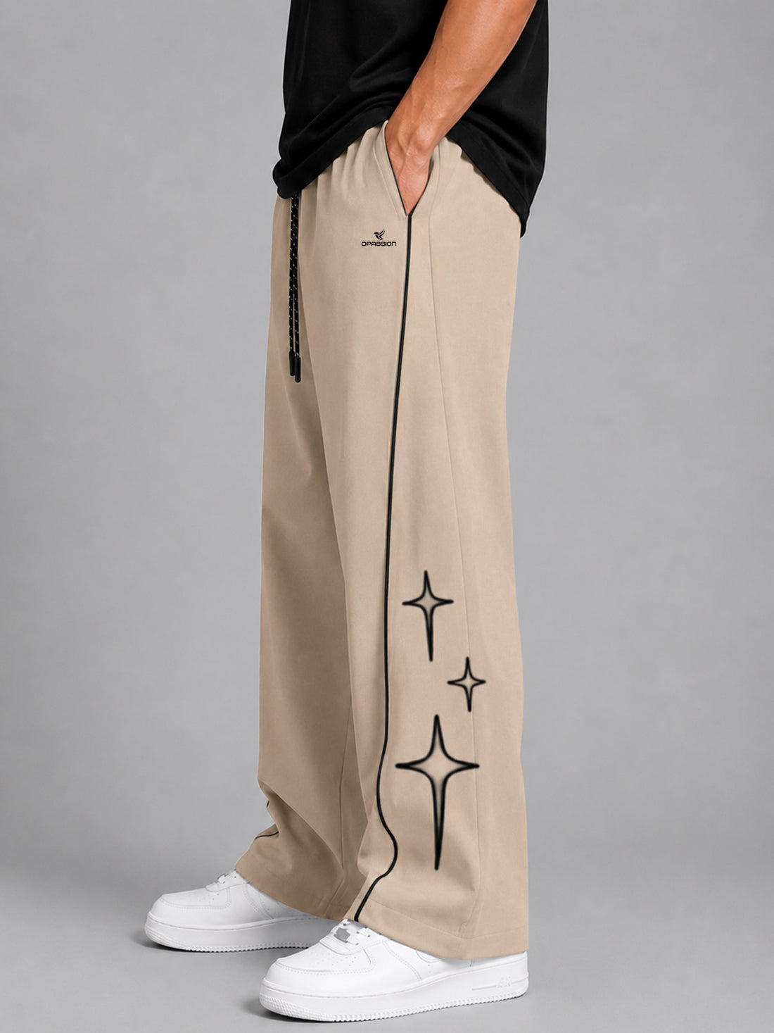 Dpassion Men's Oversized Wide Leg Track Pants | Wholesale Manufacturer India