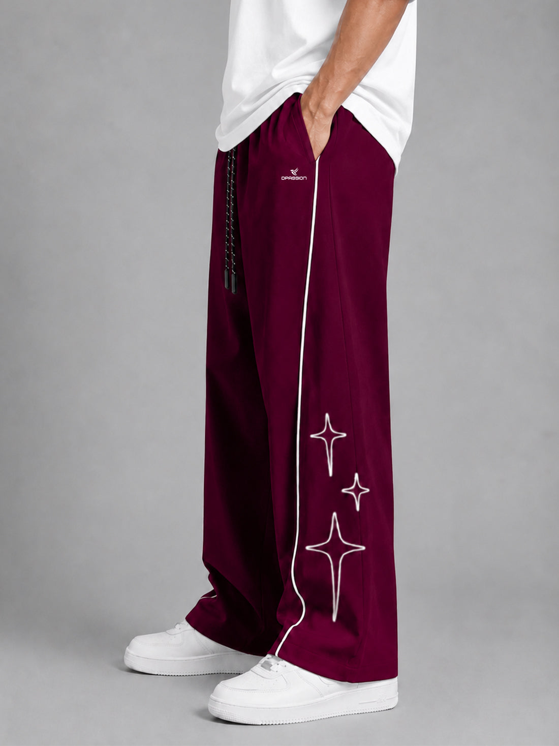 Dpassion Men's Oversized Wide Leg Track Pants | Wholesale Manufacturer India