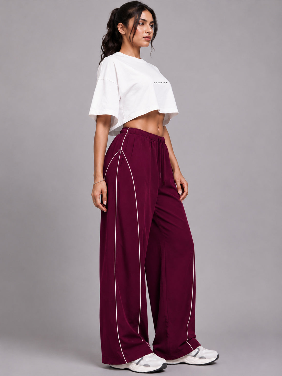 Dpassion Women's Wide Leg Track Pants | Sportswear Manufacturer