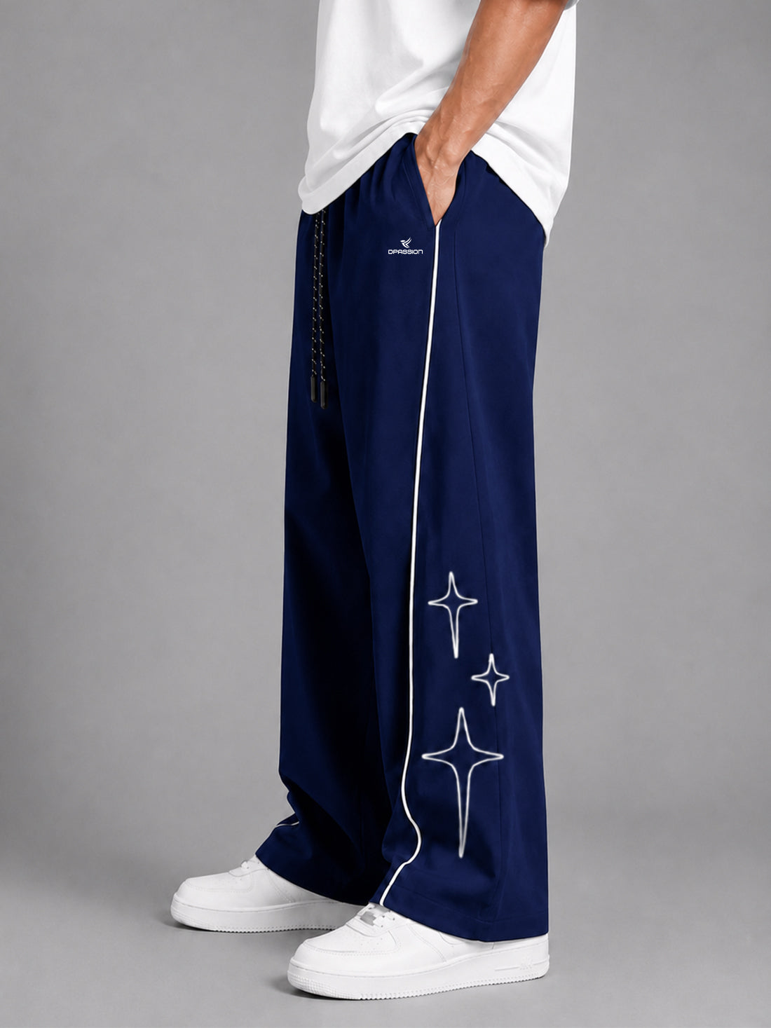 Dpassion Men's Oversized Wide Leg Track Pants | Wholesale Manufacturer India